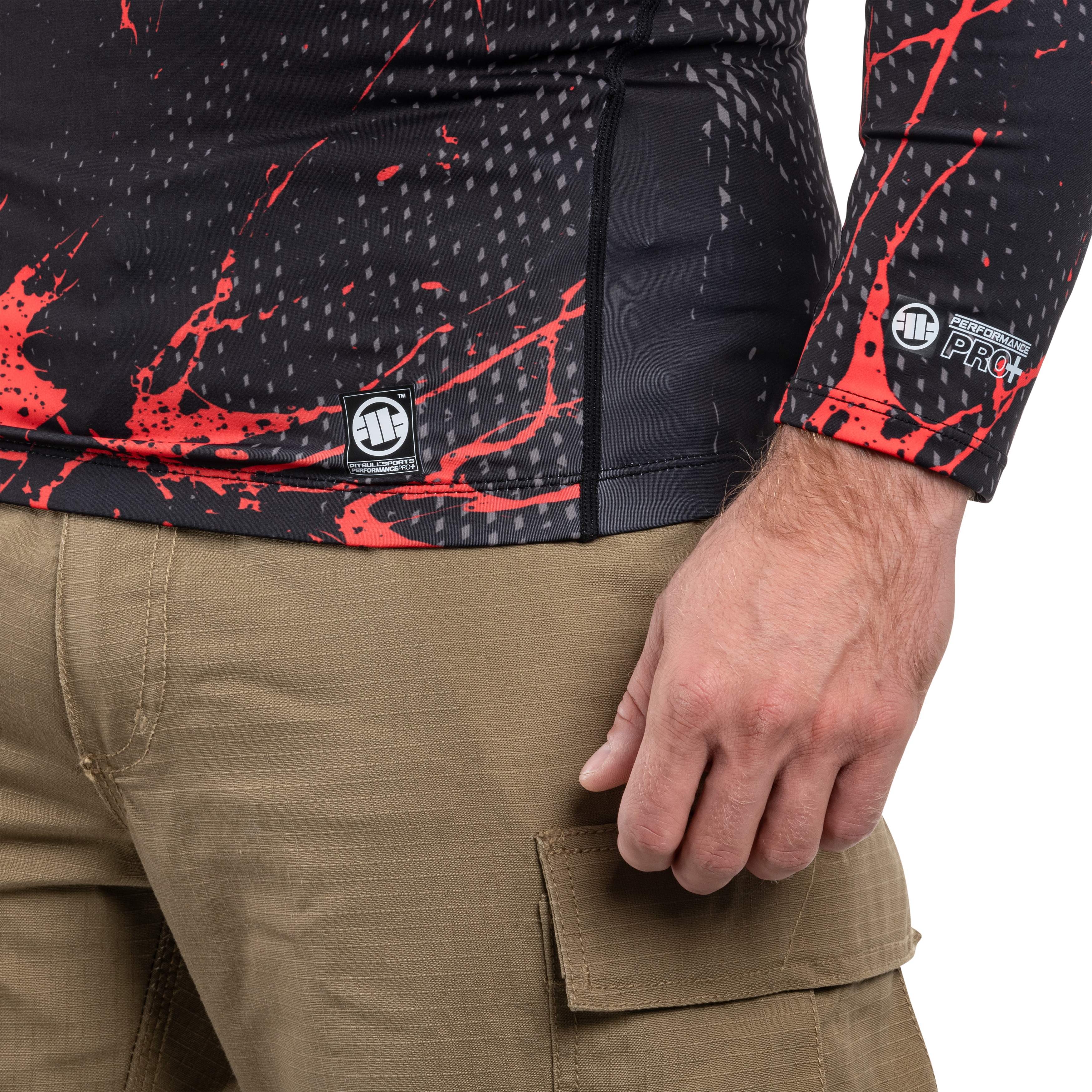 T-shirt thermoactif LongSleeve Rashguard Blood Dog II Pitbull - Black