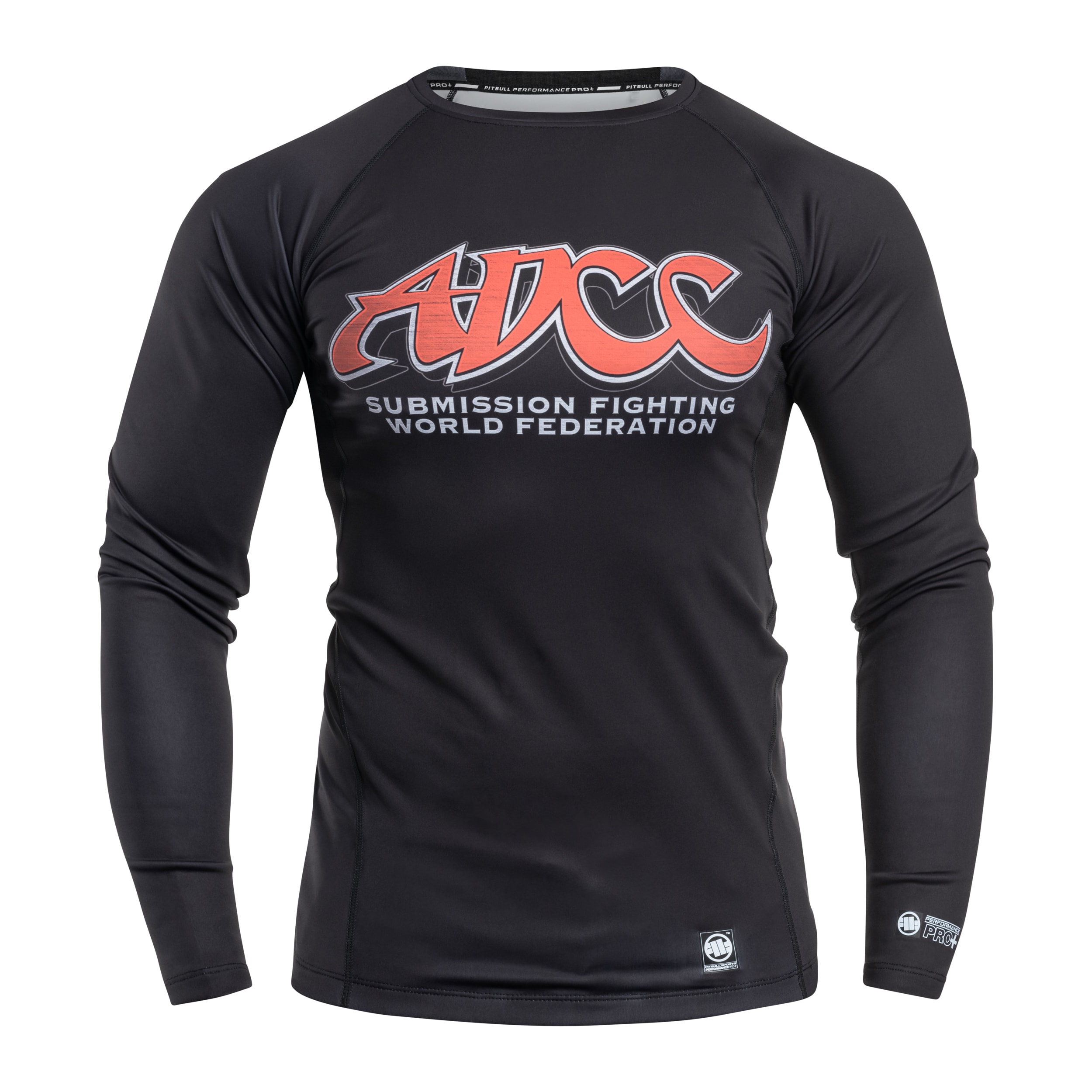 T-shirt thermoactifs West Coast LongSleeve Rashguard ADCC Pitbull - Black