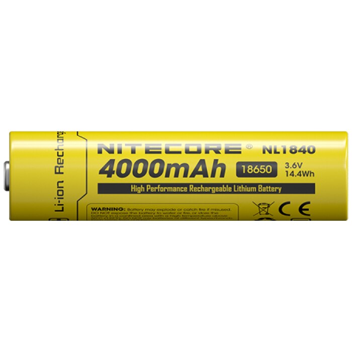 Batterie NL1840 18650 3,6 V - 4000 mAh Nitecore