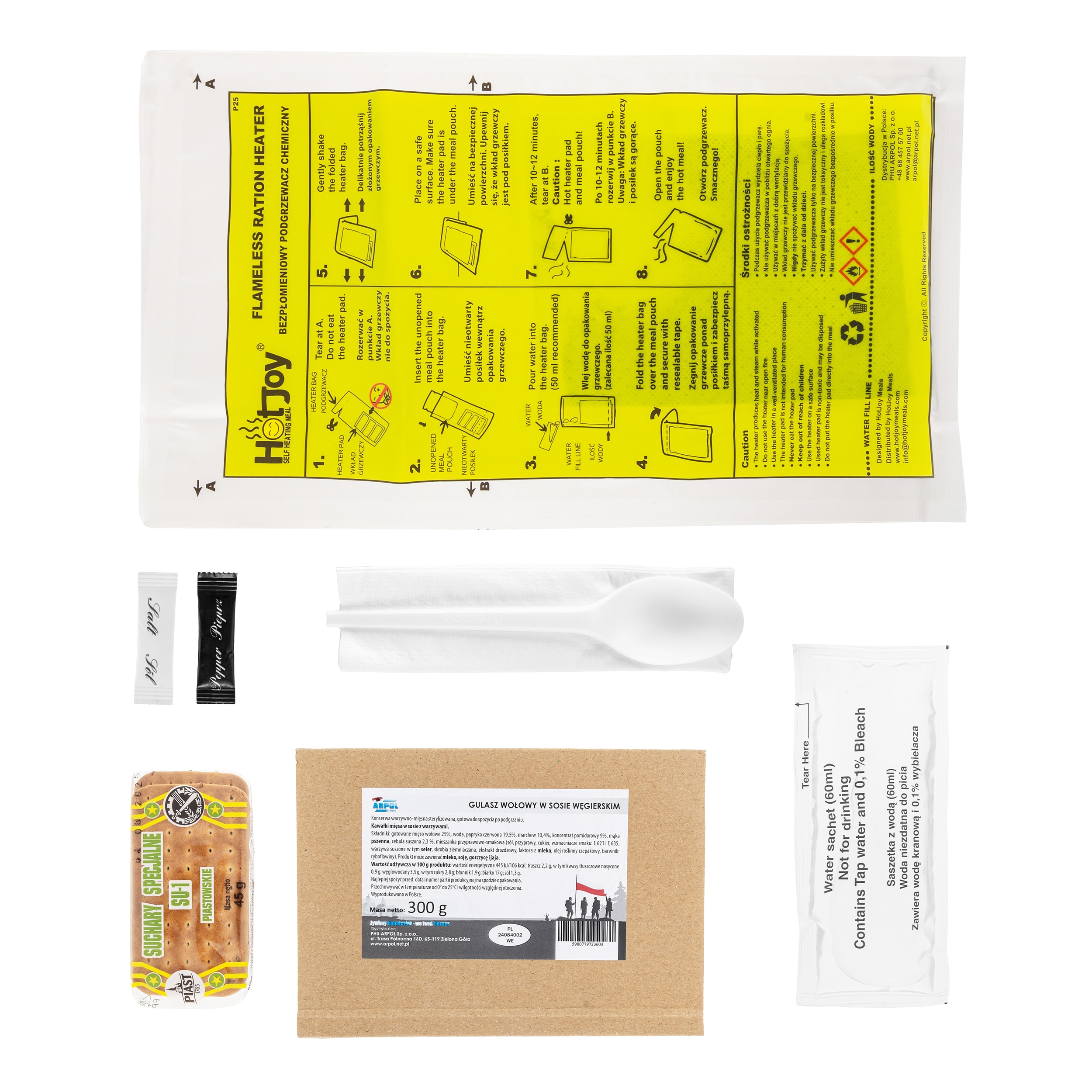 Ration alimentaire Repas rapide n° 8 - Goulache de bœuf à la sauce hongroise  Arpol