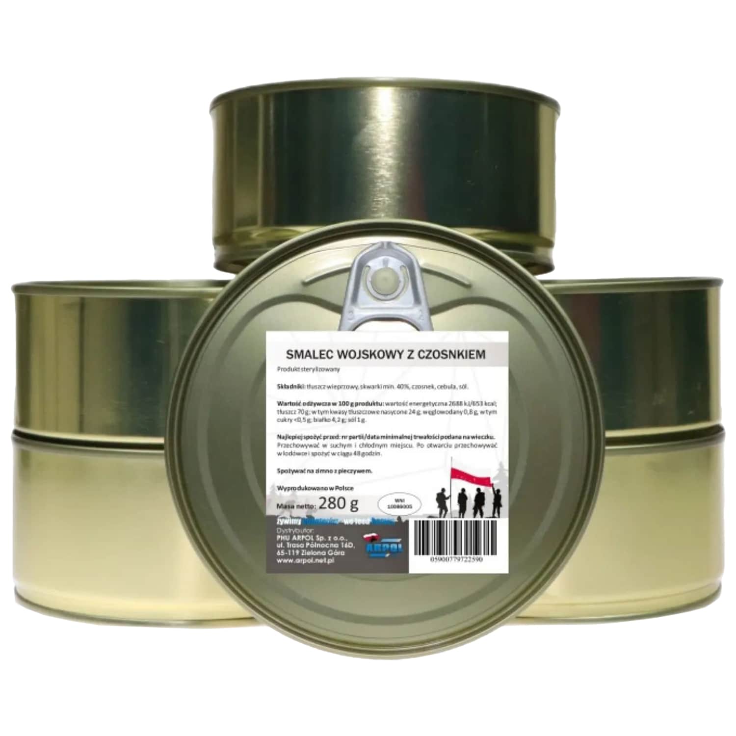 Conserves - Saindoux militaire à l'ail 280 g Arpol