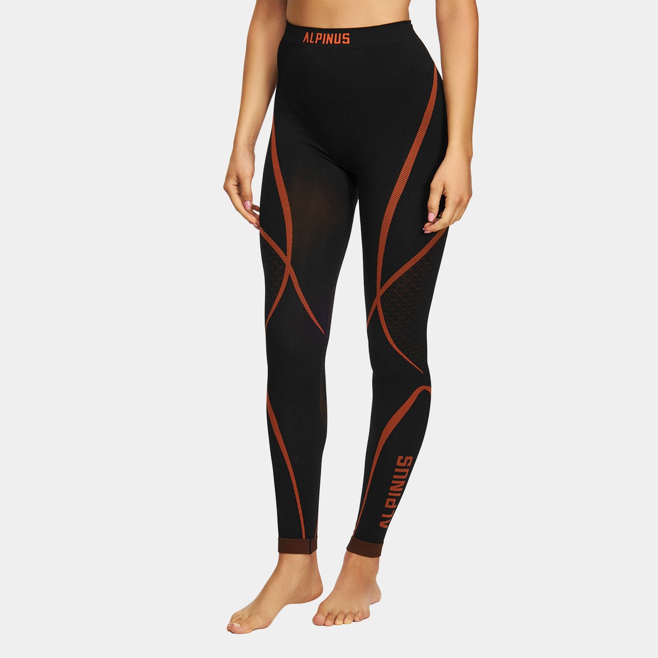 Sous-vêtements thermiques pour femmes Littlehammer Set Alpinus - Noir/orange