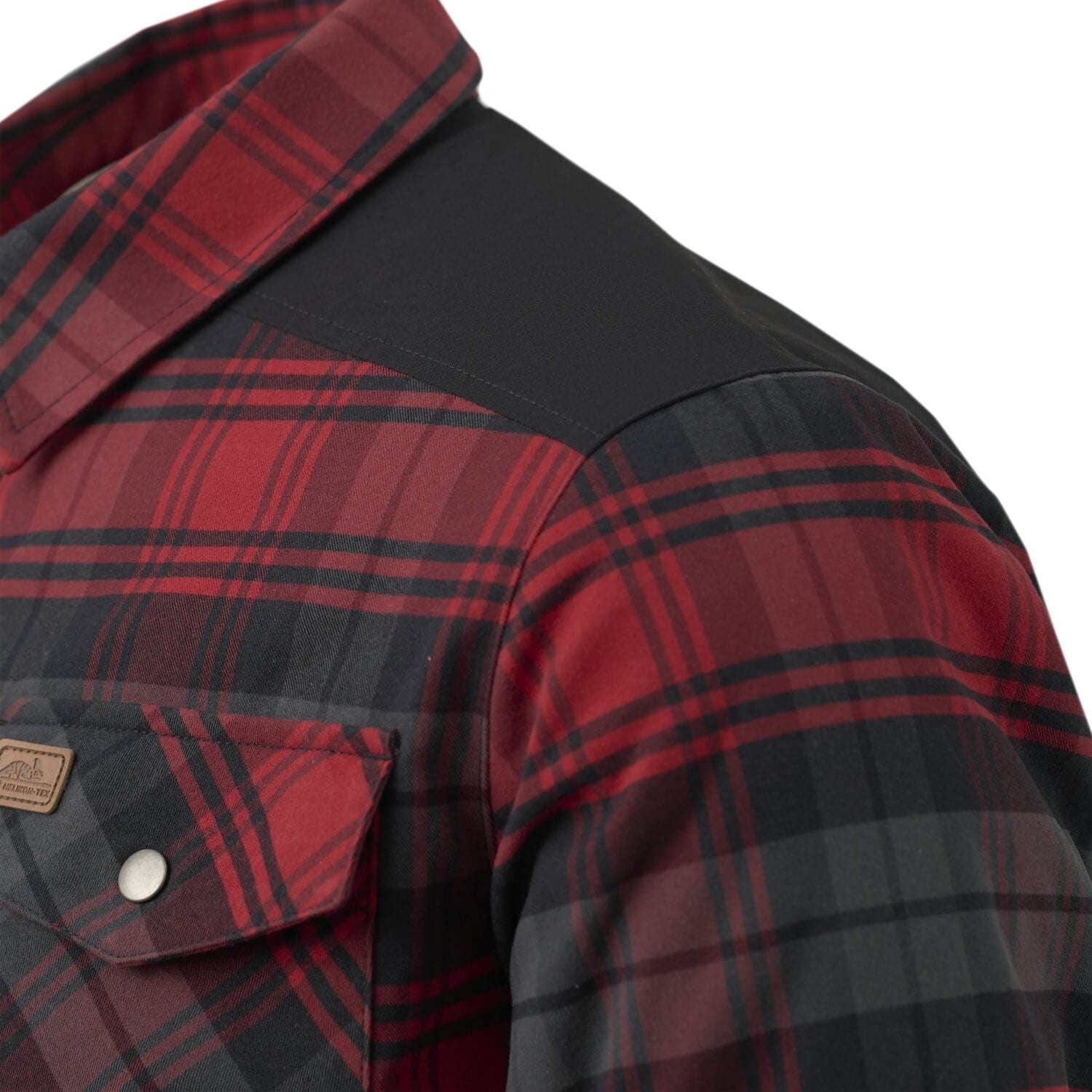 Chemise Winter Warden Long Sleeve Helikon - Slate Crimson Plaid