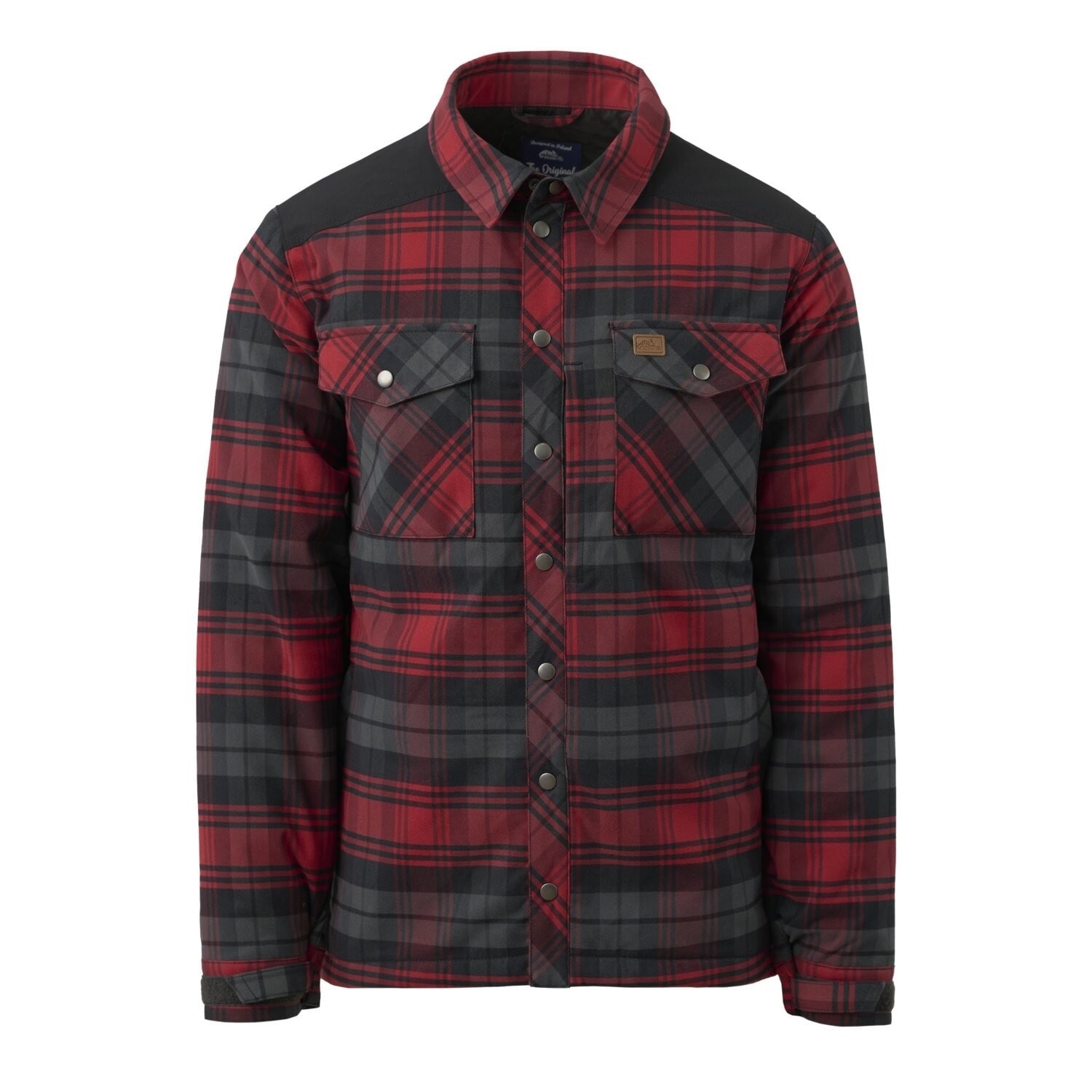 Chemise Winter Warden Long Sleeve Helikon - Slate Crimson Plaid