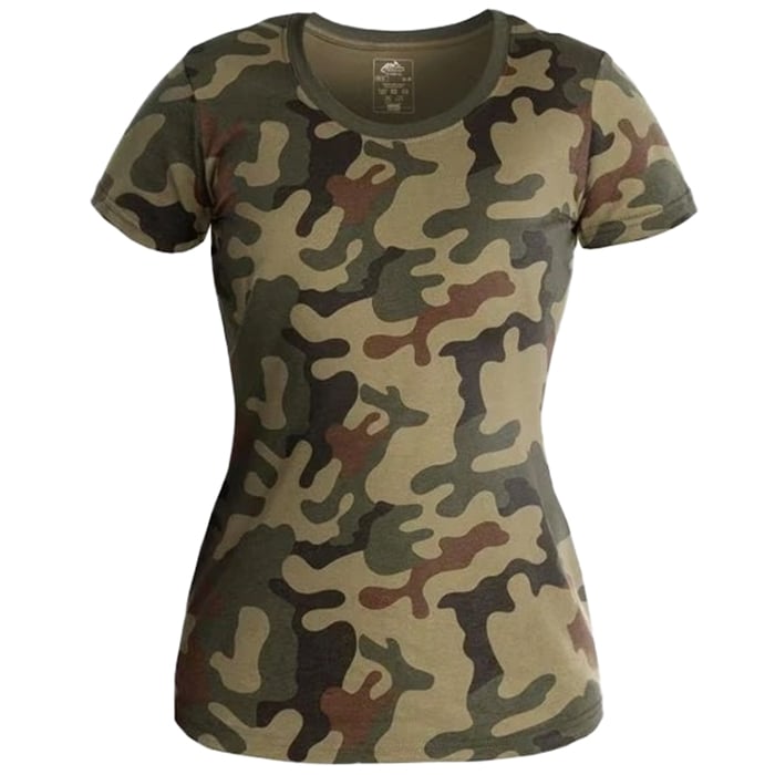 T-Shirt femmes en coton biologique Slim Helikon - wz.93 Pantera PL Woodland