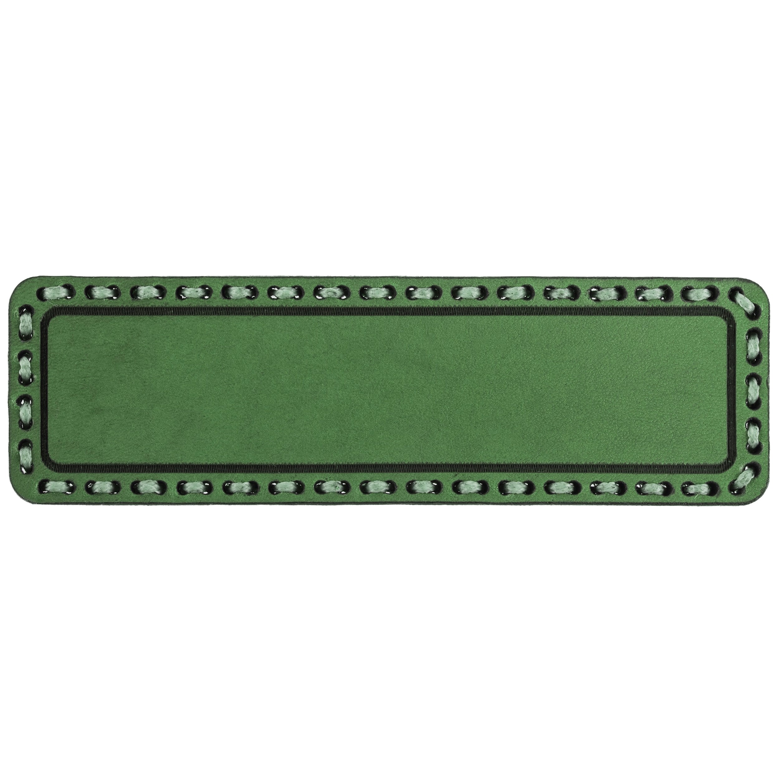 Patch en cuir - 100 x 30 mm avec option de personnalisation Tigerwood - Green