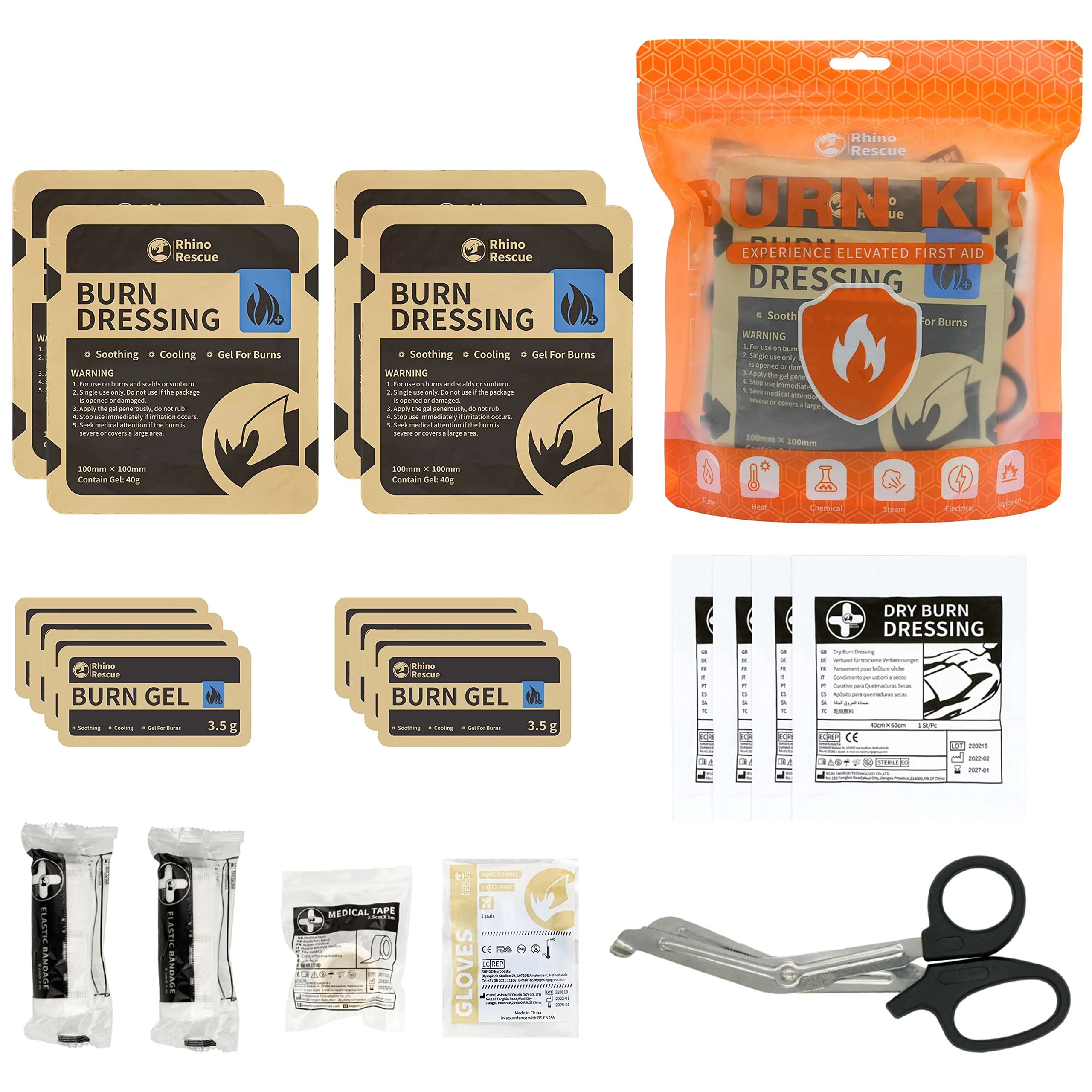 Kit de soins pour les brûlures Burn Care Kit Rhino Rescue