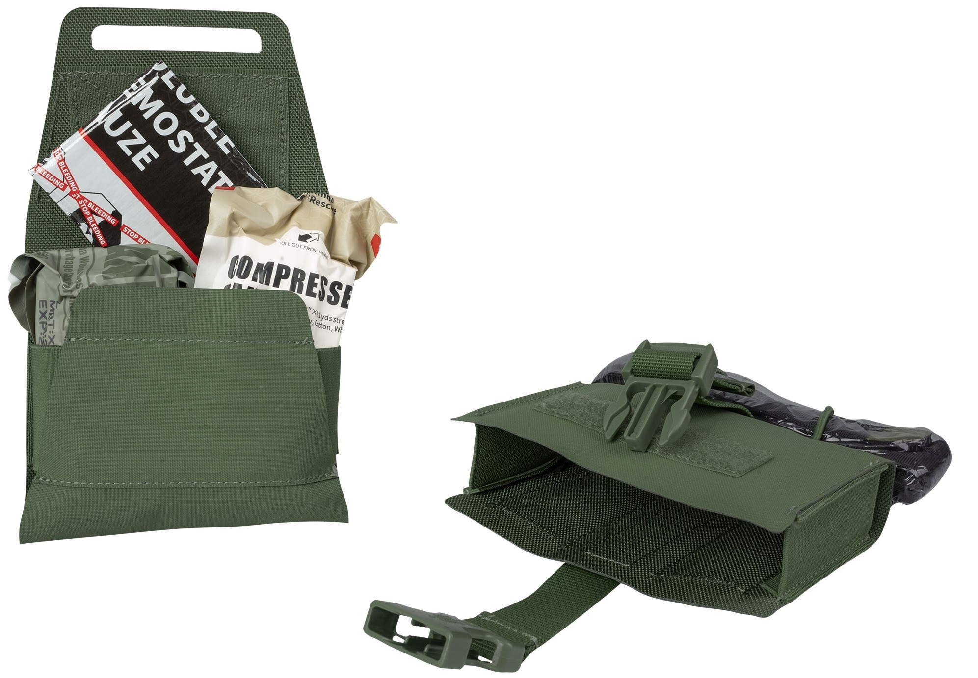 Trousse de secours détachable CLC IFAK Level-I Mini  Rhino Rescue - Olive