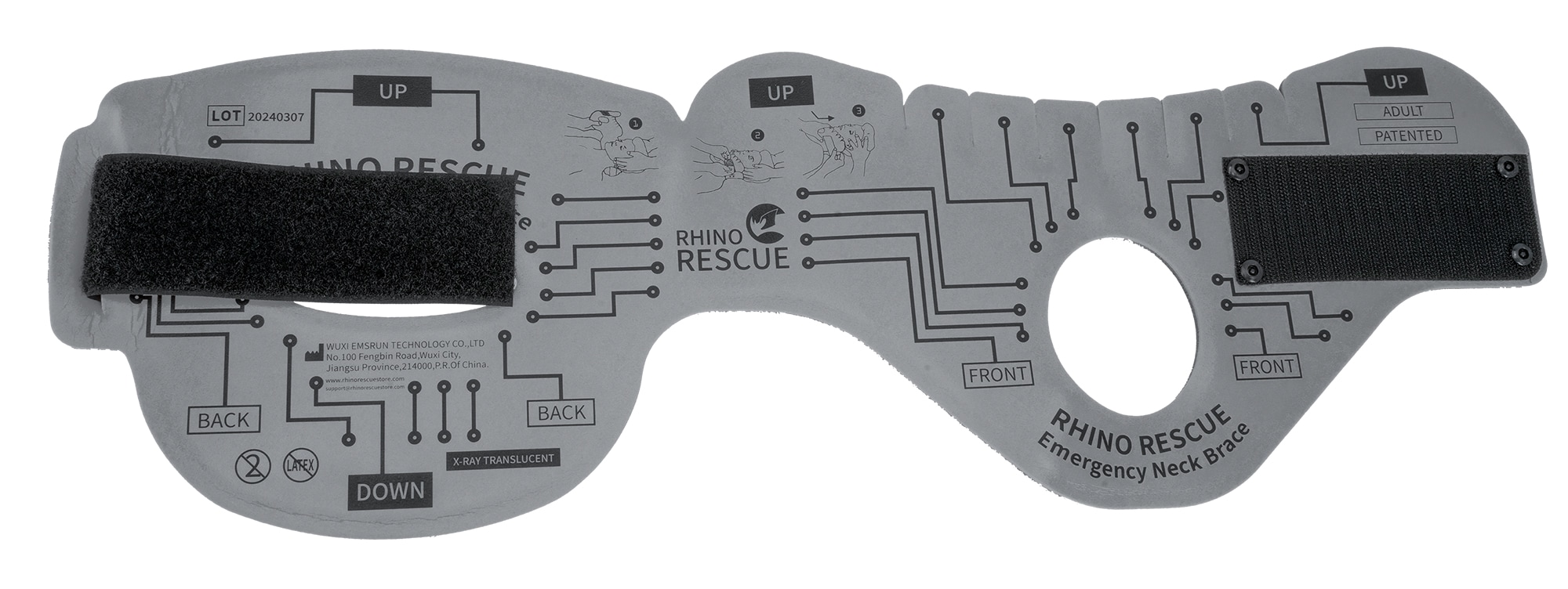 Collier orthopédique Neck Brace Rhino Rescue - Gray