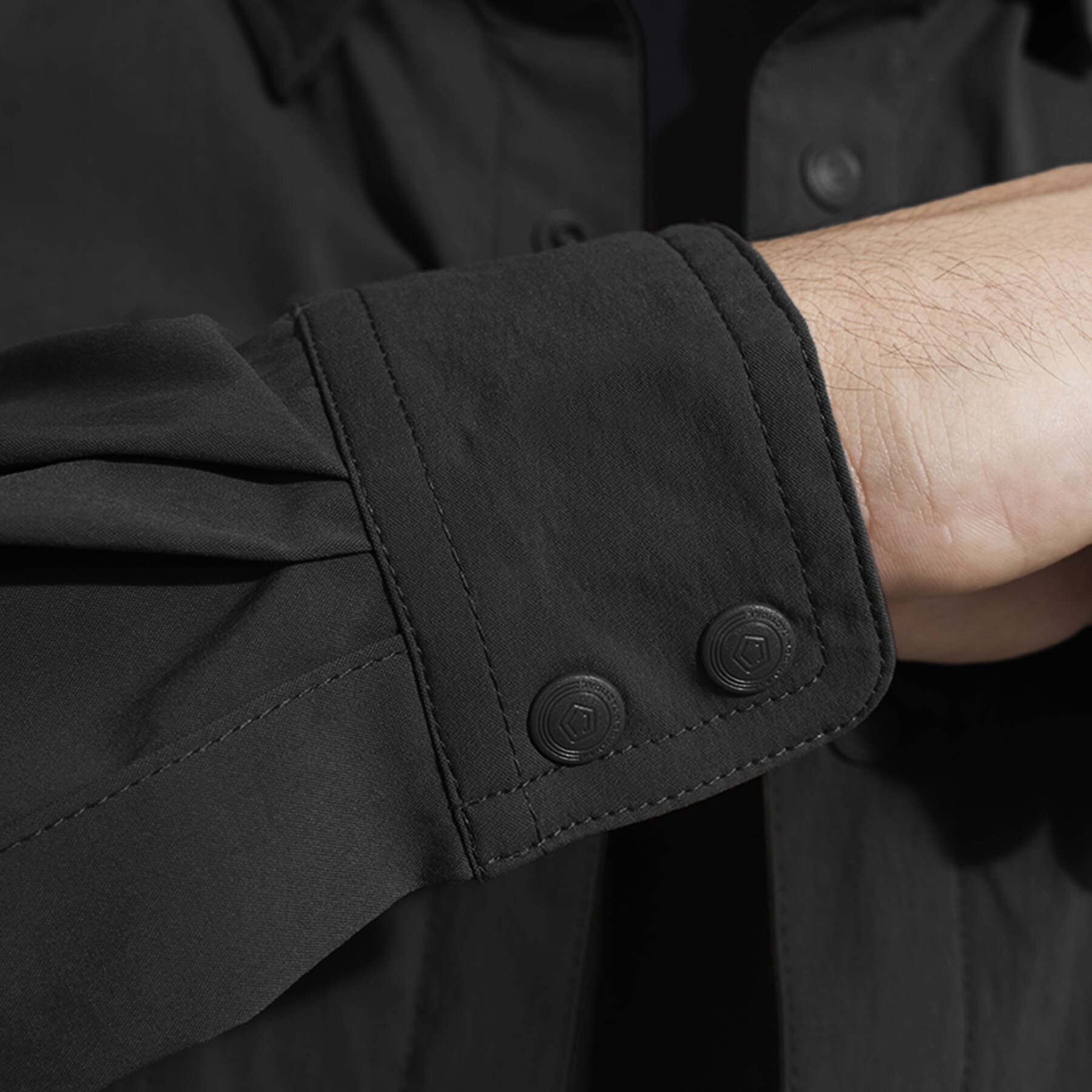 Chemise Wayne Sunproof Long Sleeve Pentagon - Black