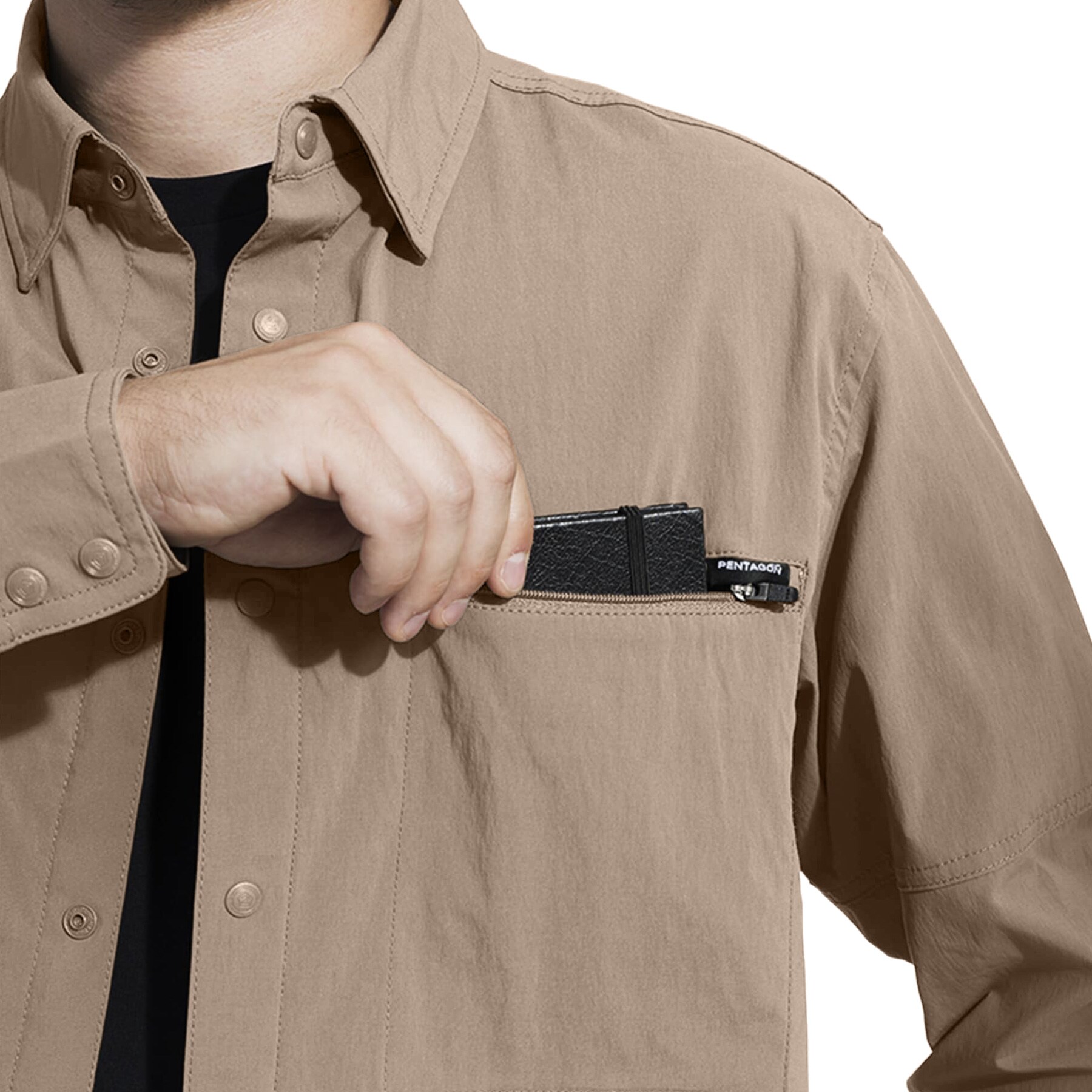 Chemise Wayne Sunproof Long Sleeve Pentagon - Khaki