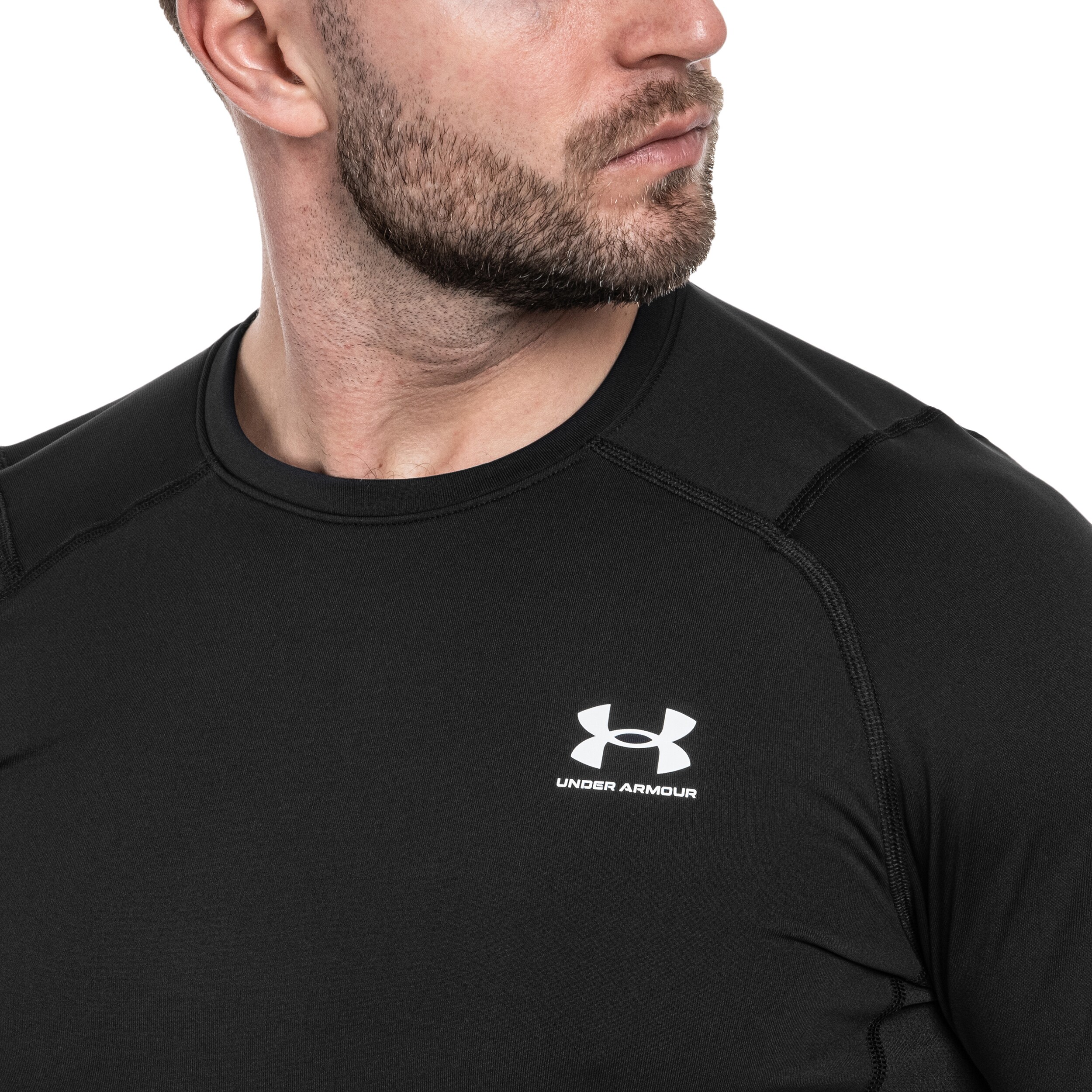 T-shirt thermique ColdGear Fitted Crew Long Sleeve Under Armour - Black