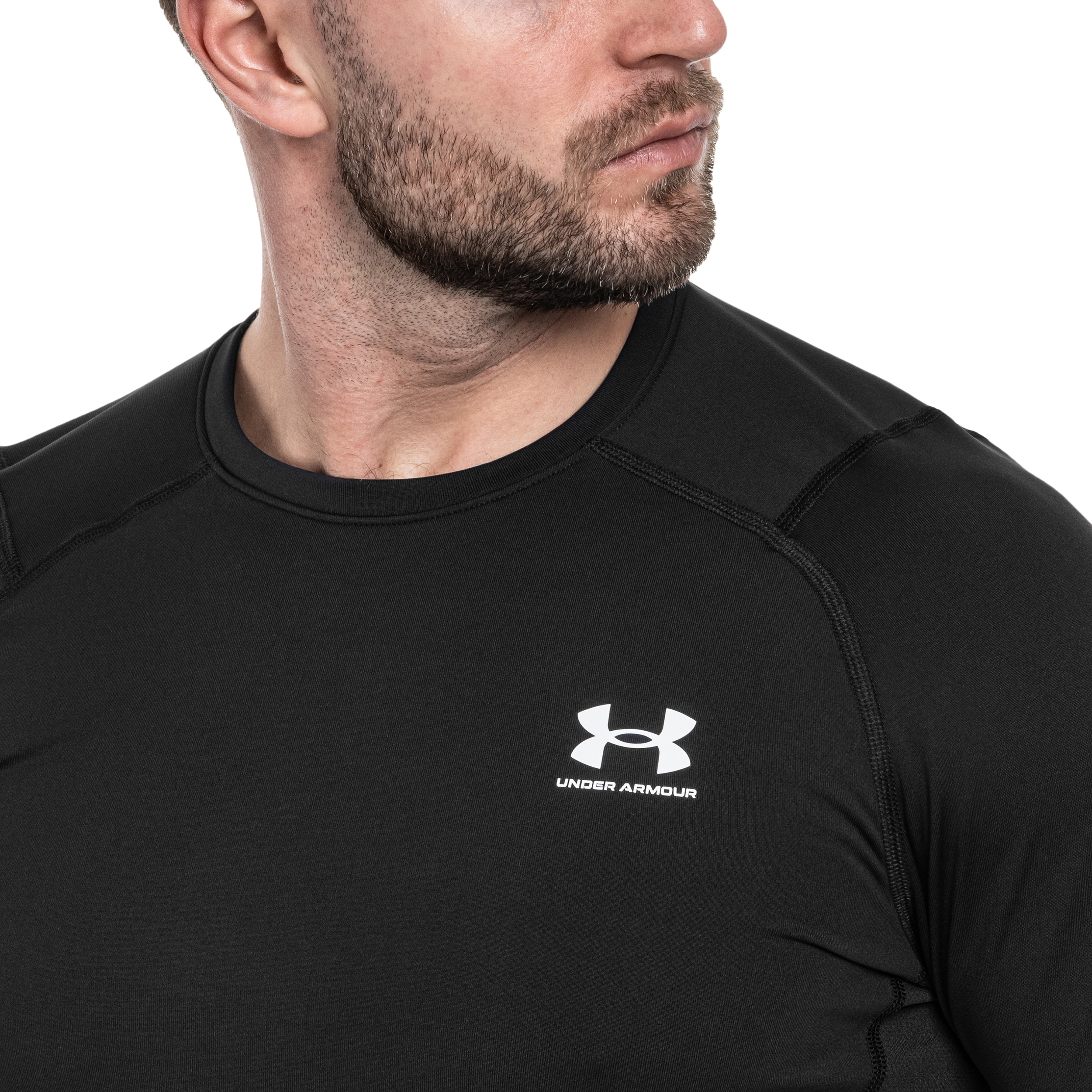 T-shirt thermique manches longues ColdGear Fitted Crew Under Armour - Black