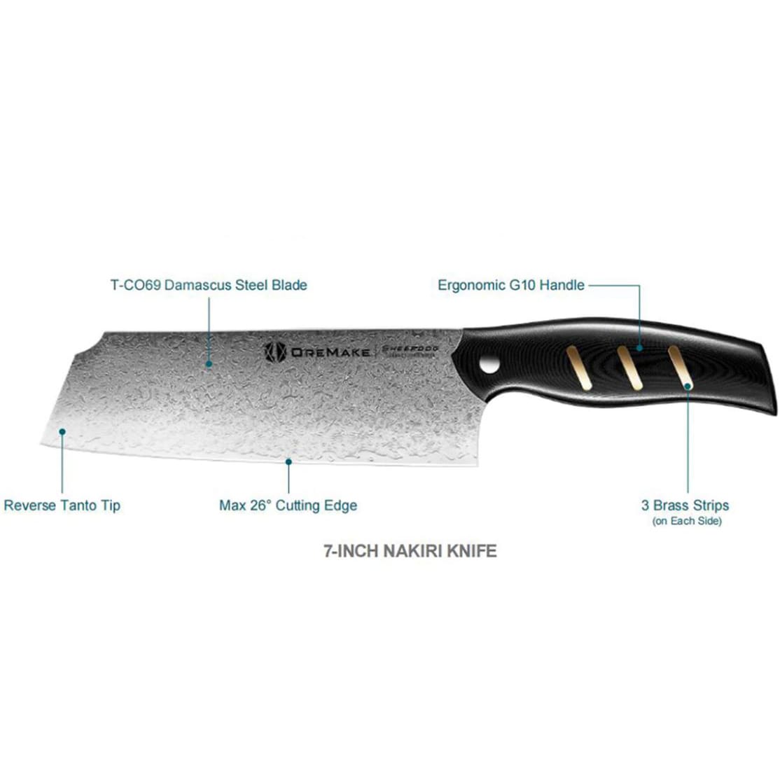 Couteau de cuisine Oremake Sheepdog Nakiri 7