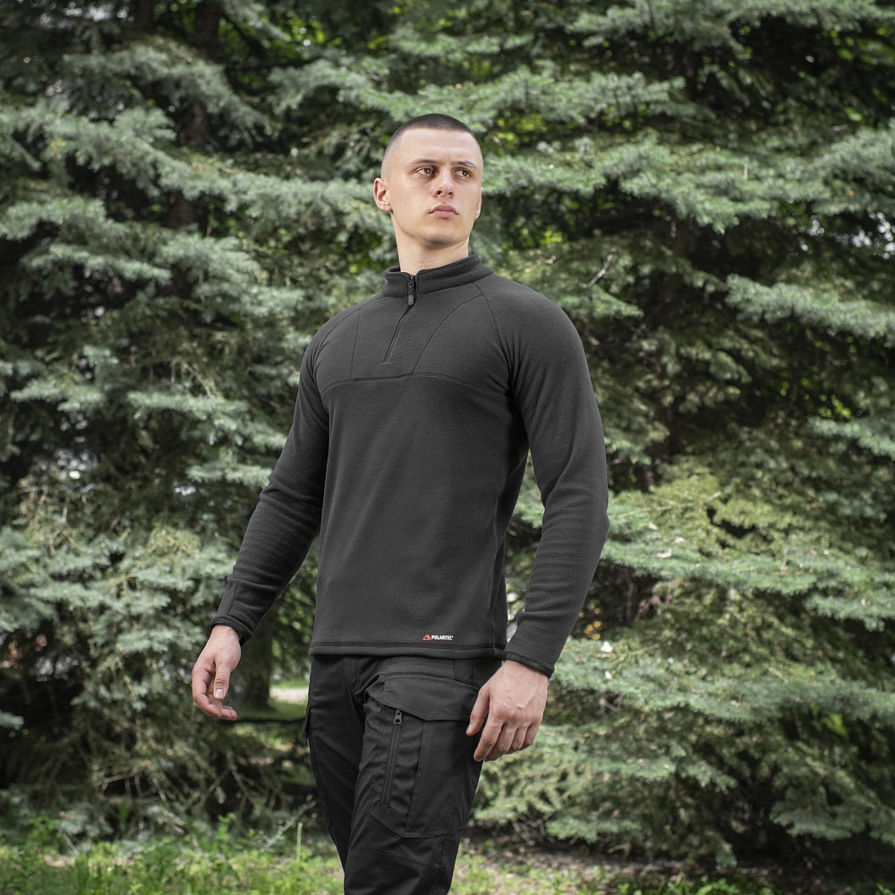 Polaire Cardigan Delta Polartec Raglan M-Tac - Black