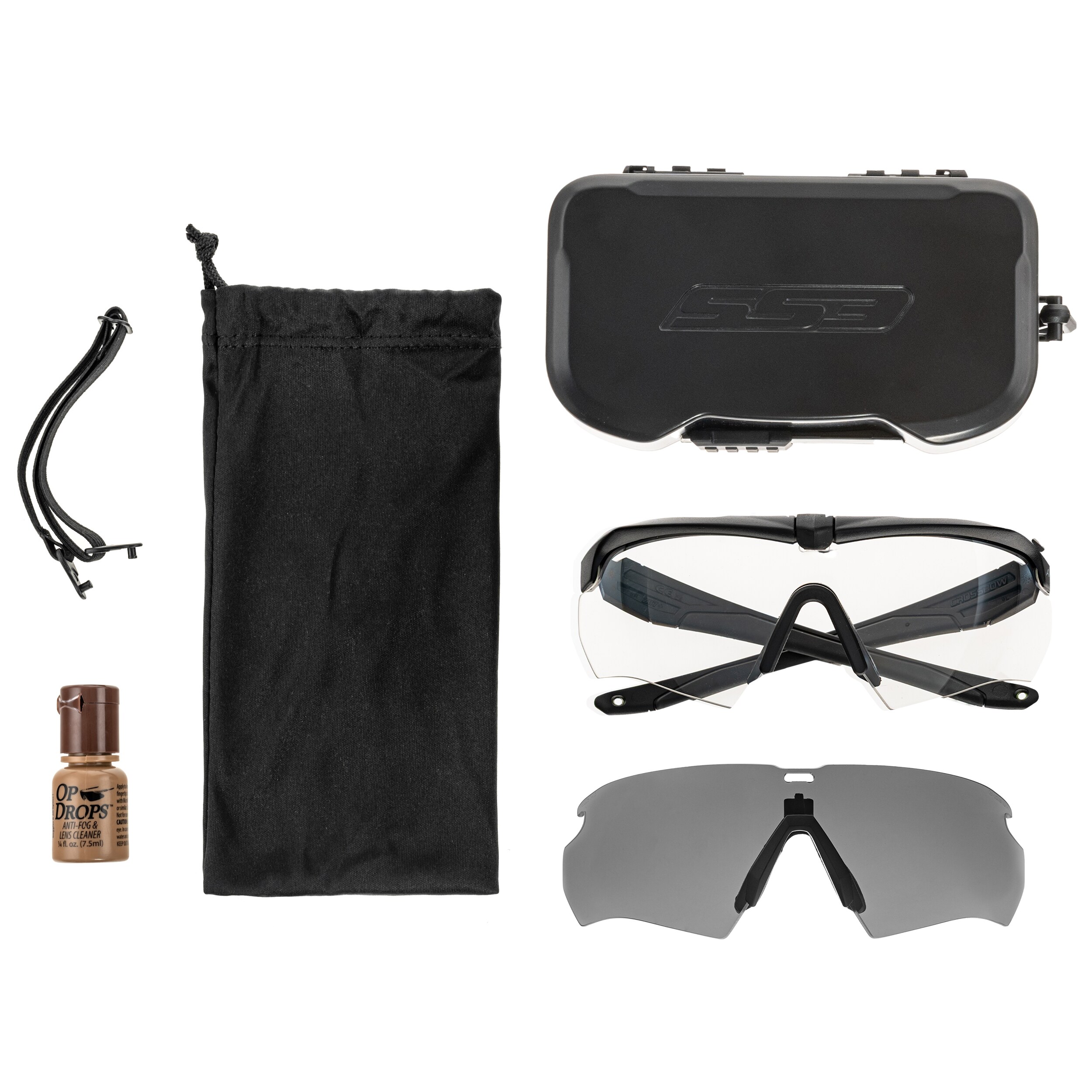 Lunettes tactiques Crossbow APEL ESS Clear/Smoke Gray - Black