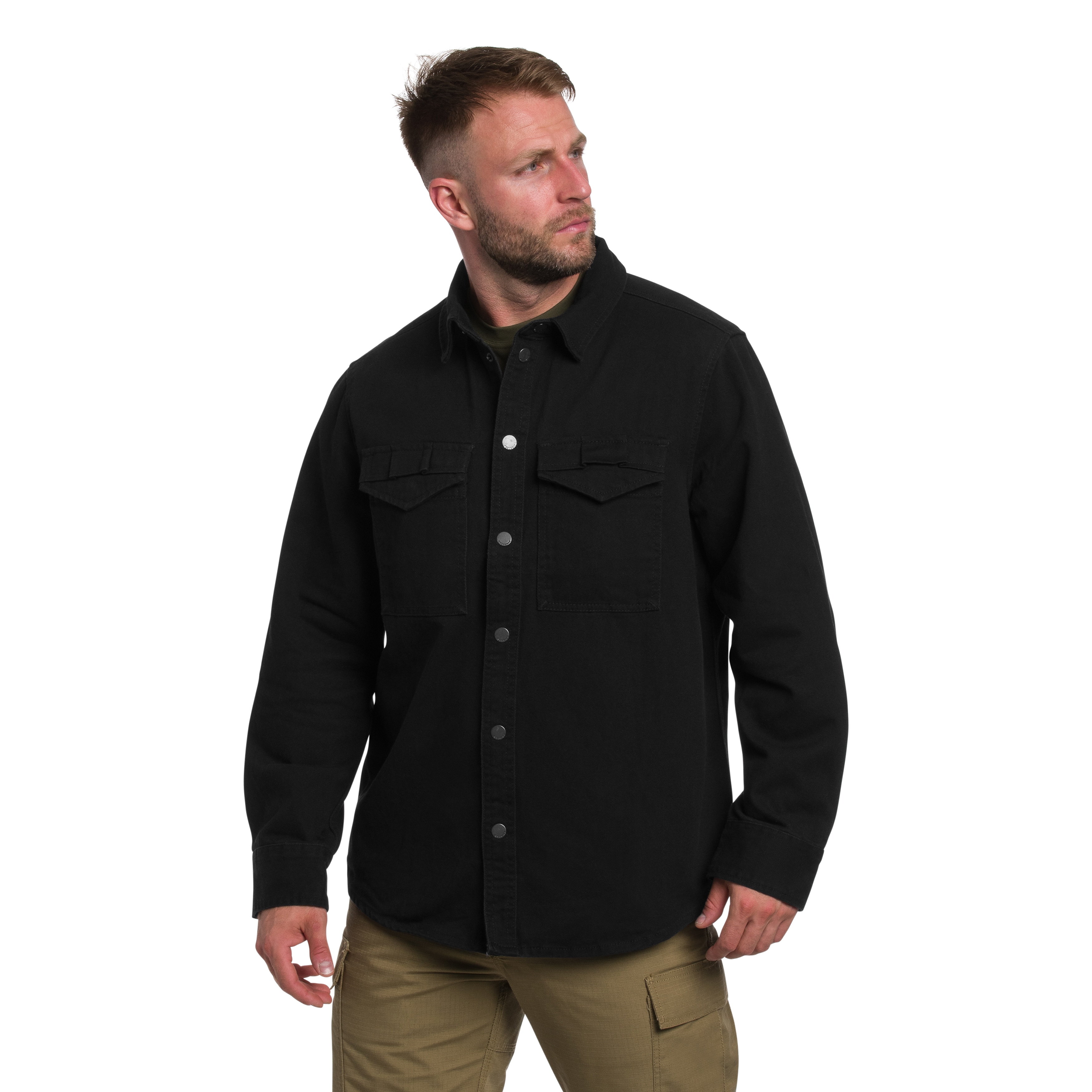 Chemise Heavy Twill Shirt Brandit - Black