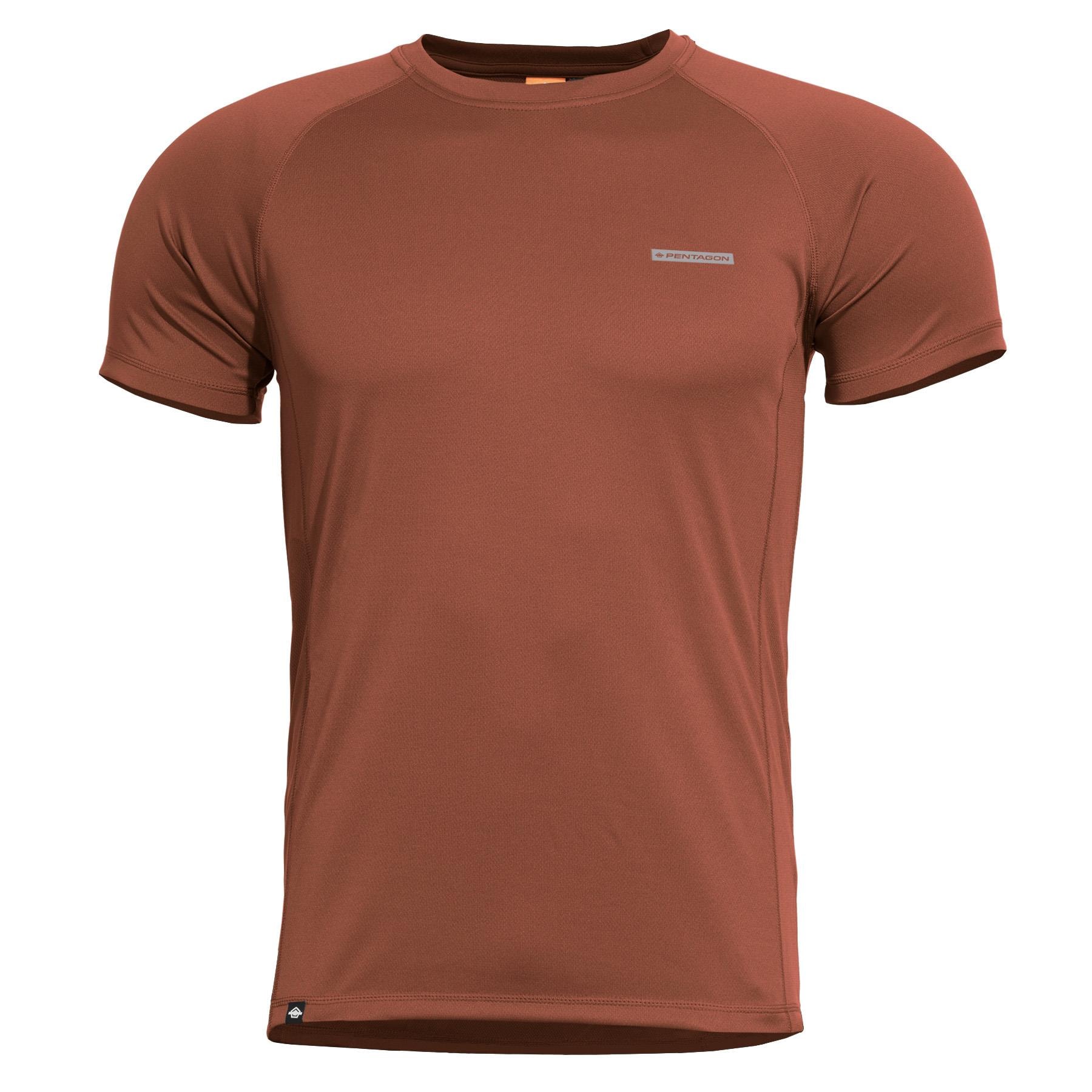 T-shirt thermoactif Body Shock Pentagon - Marron Red