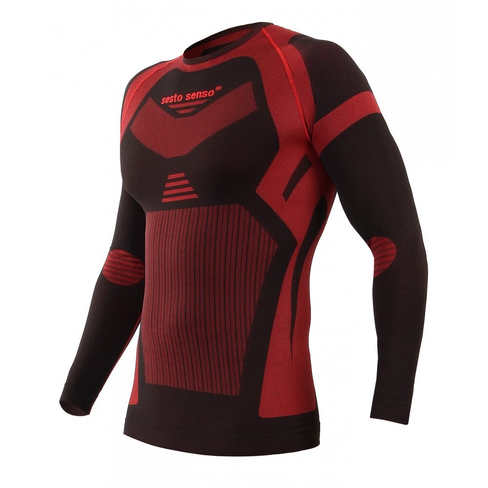 T-shirt thermique CL15 Thermo Active avec manches longues Sesto Senso - Rouge