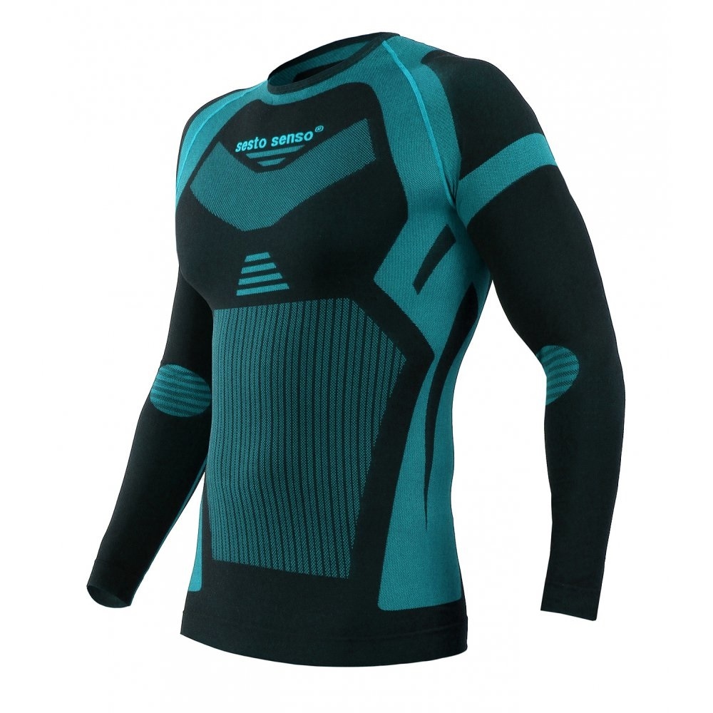 T-shirt thermique CL15 Thermo Active avec manches longues Sesto Senso - Biscay Green