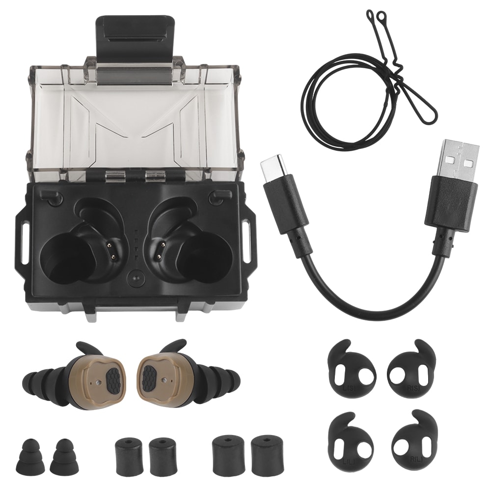 Protecteurs auditifs actifs HD-30 Bluetooth Wosport - Tan