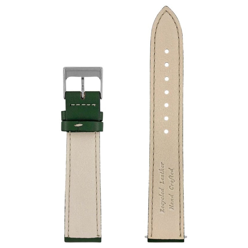 Ceinture en cuir recyclé pour les montres Zeppelin - Green 20 mm