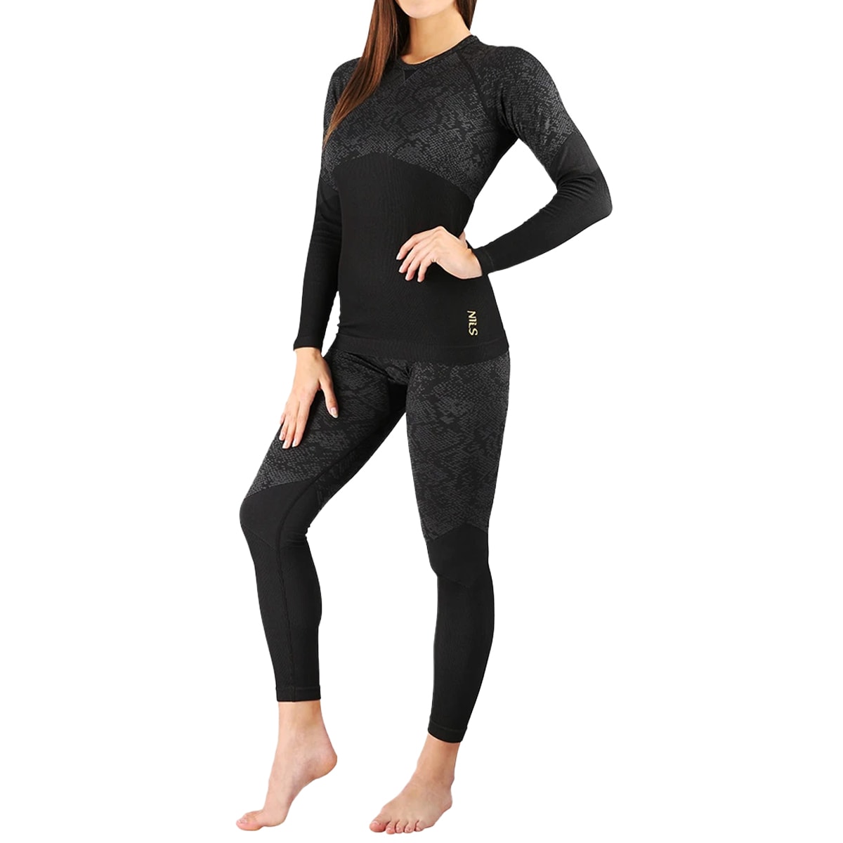 Sous-vêtements thermiques pour femmes Rosa Nils - Black