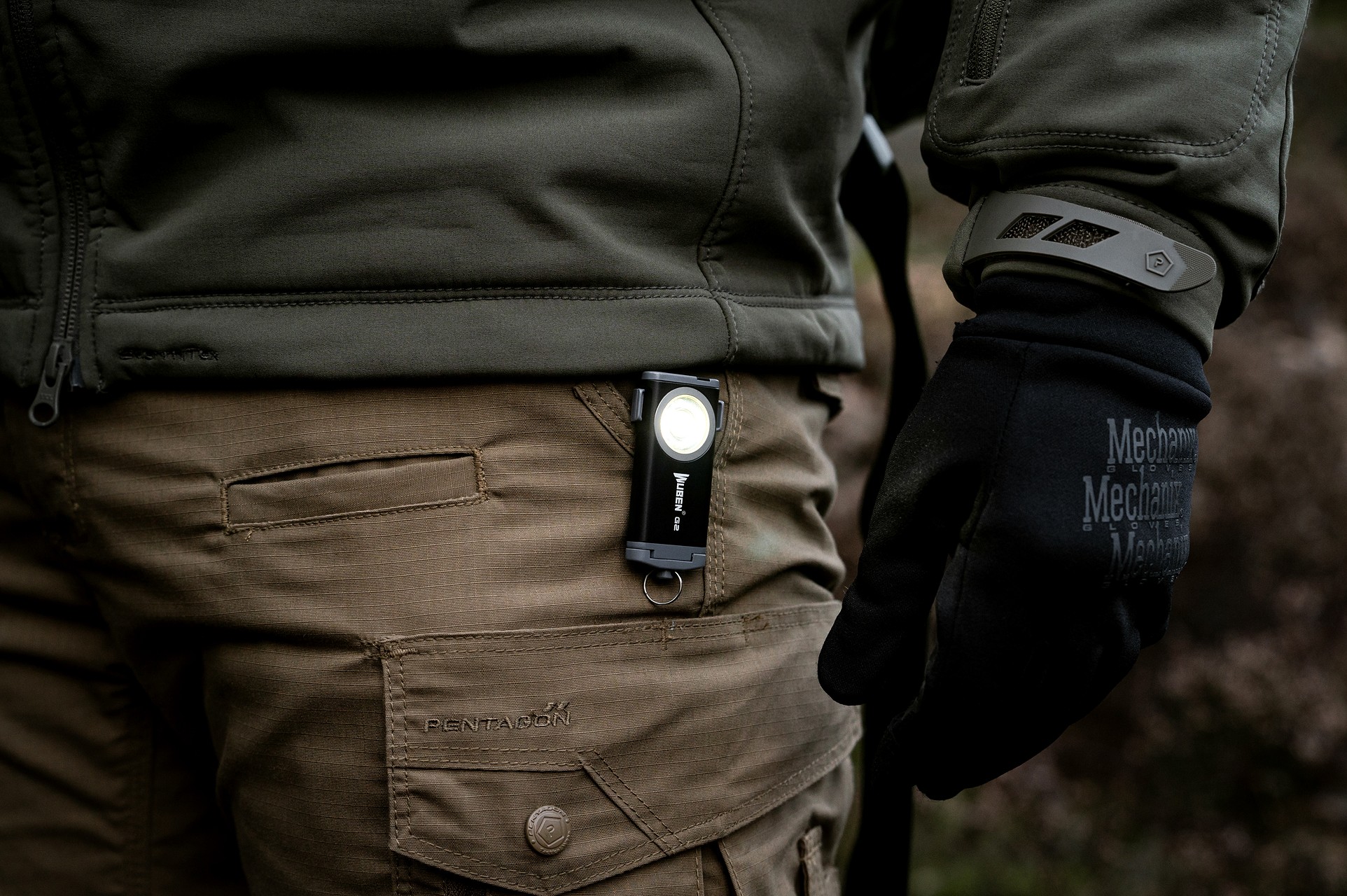 Porte-clés lampe de poche G2 500 lumens Wuben - Black