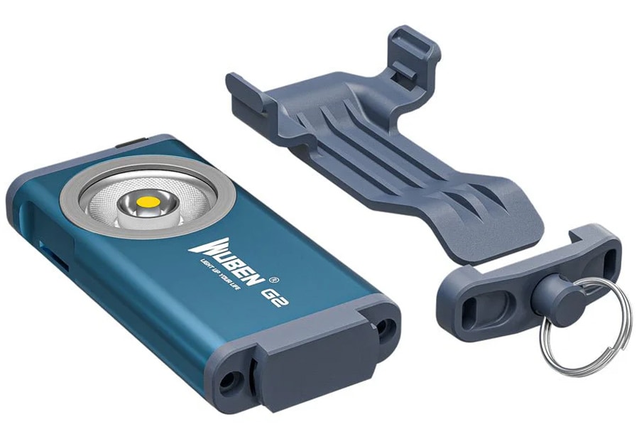 Porte-clés avec lampe de poche G2 500 lumens Wuben - Blue