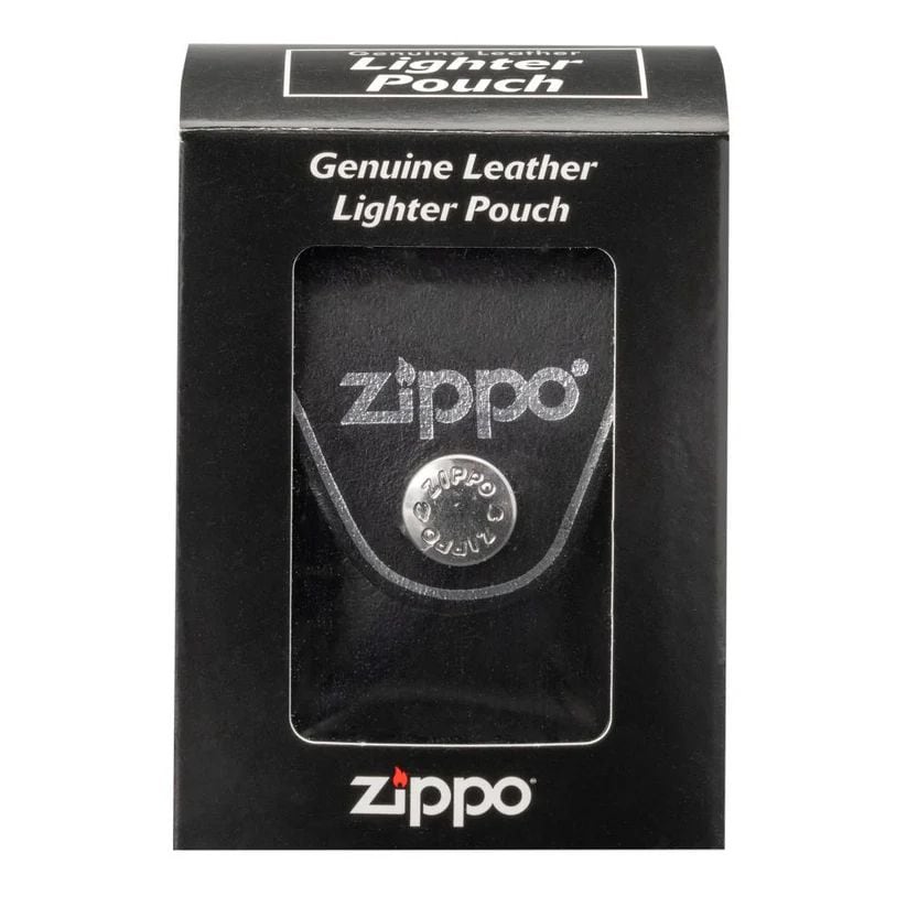 Étui en cuir pour briquet avec clip Zippo - Black