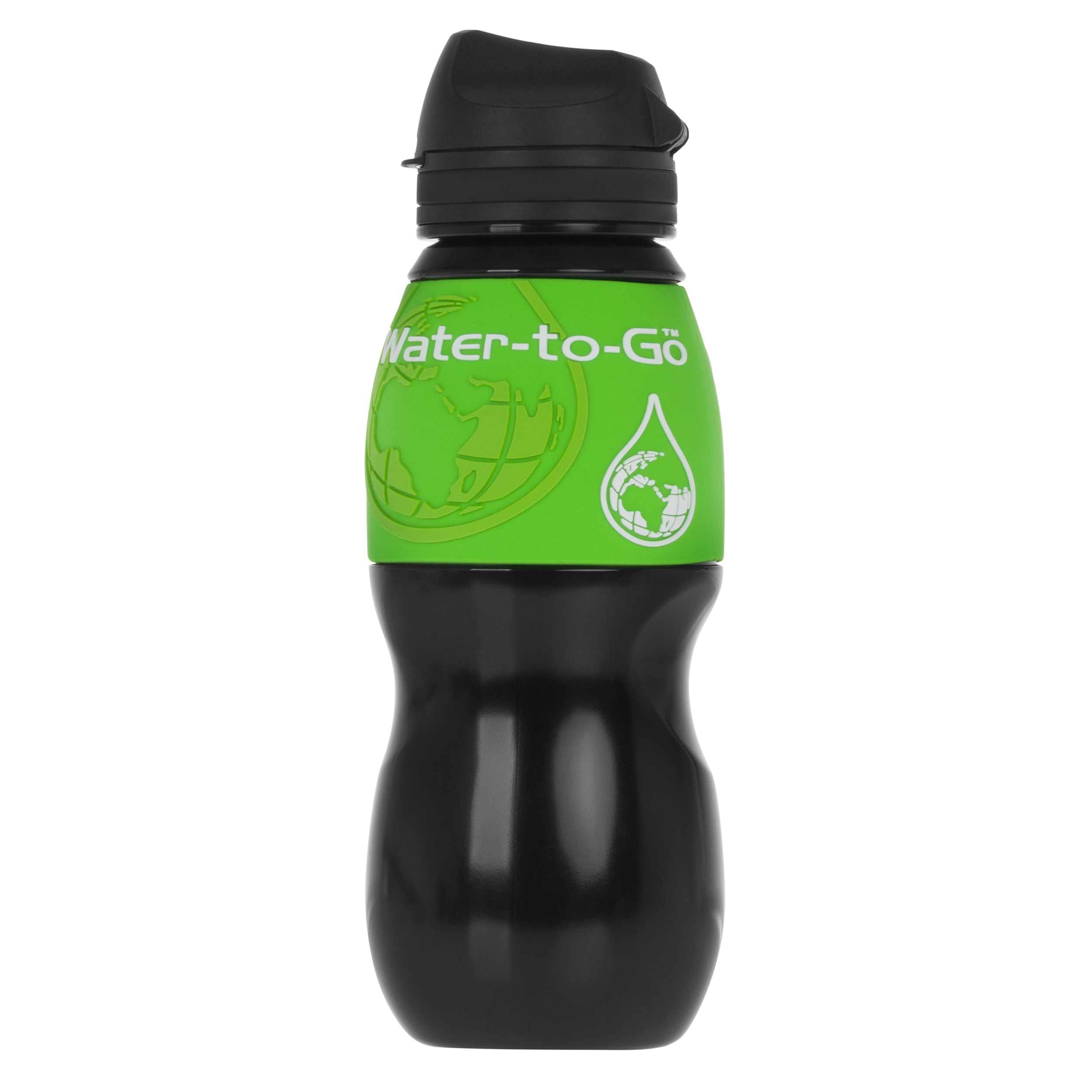 Bouteille avec filtre 750 ml 2024 Water-to-Go - Black/Green