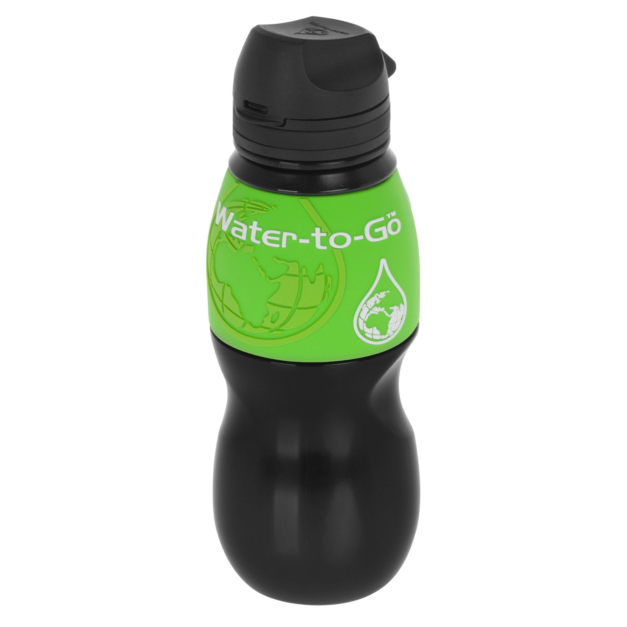 Bouteille avec filtre 750 ml 2024 Water-to-Go - Black/Green