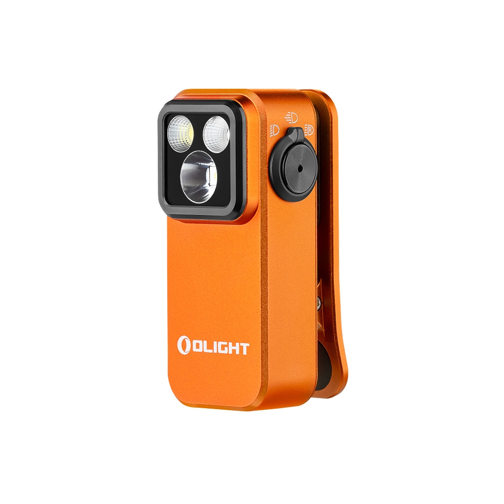 Lampe de poche rechargeable Oclip Pro Orange - 500 lumens Olight