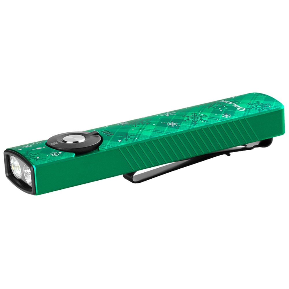 Lampe de poche avec pointeur laser Arkfeld Pro UV Cool White Snowflake Green - 1300 lumens Olight