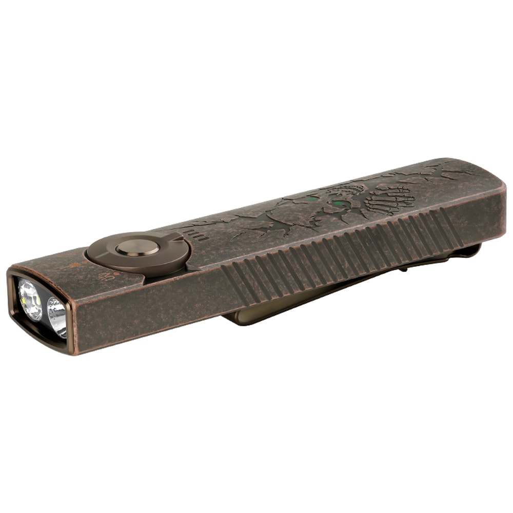 Lampe de poche avec pointeur laser Arkfeld Pro UV Cool White Copper Bones - 1300 lumens Olight 