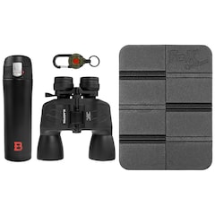 Jumelles militaires Blackfire  + mug thermique + rétracteur Badger Outdoor + tapis MFH  - Ensemble