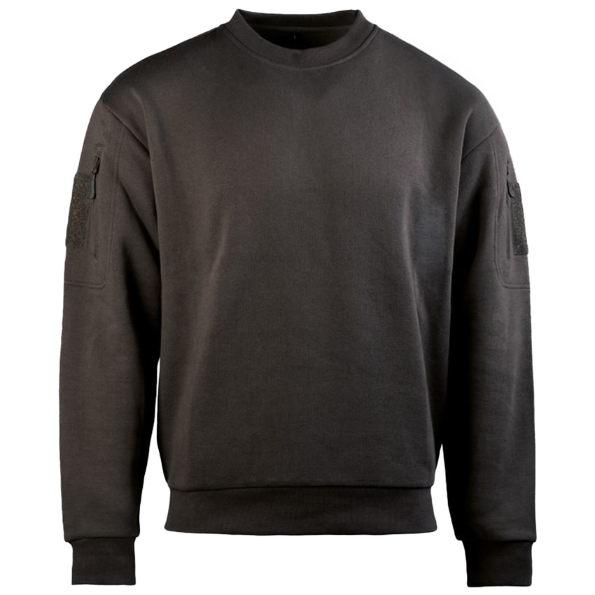 Sweatshirt Tactical Sweatshirt Round Neck Mil-Tec - Black