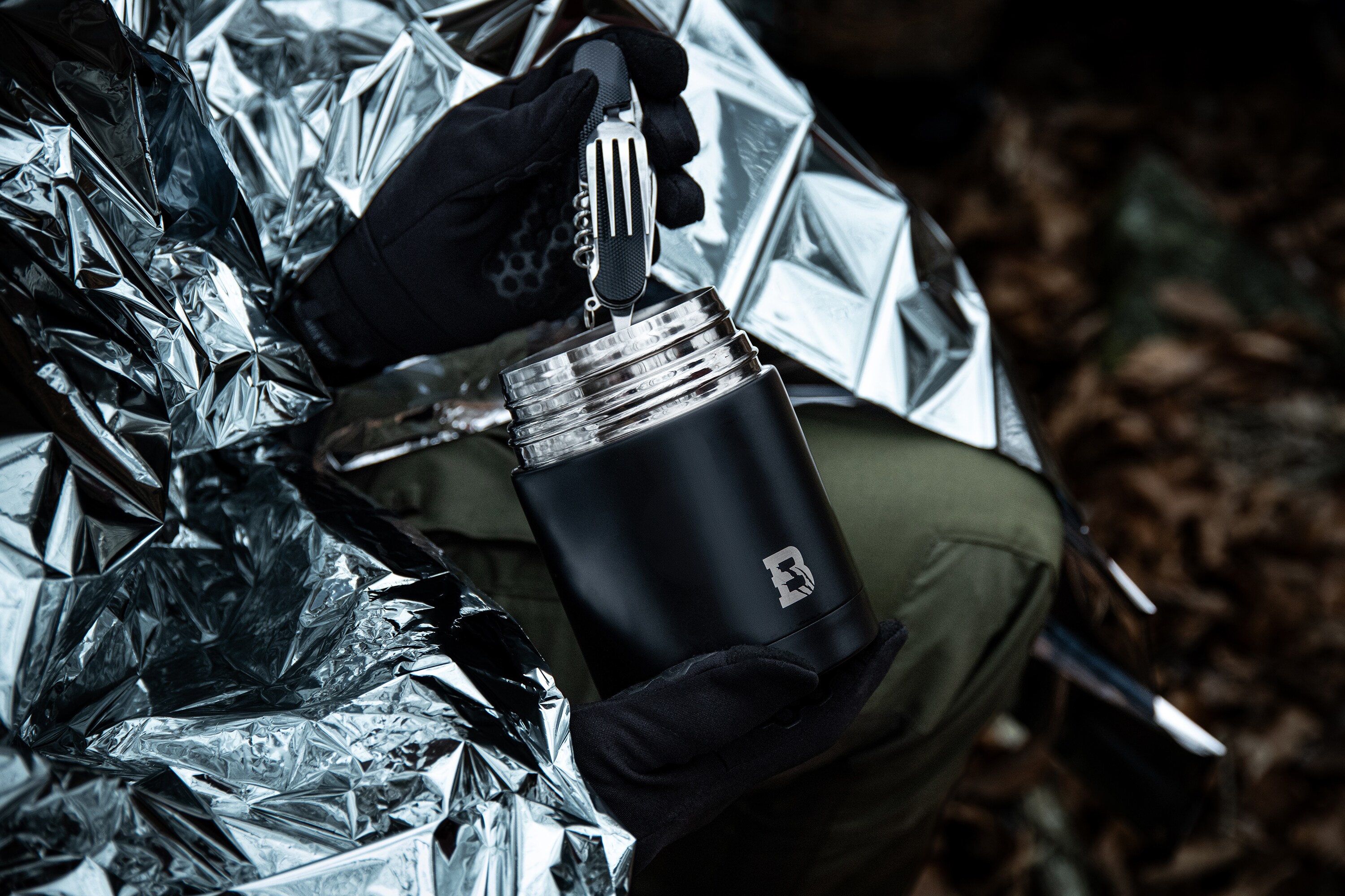 Thermos de repas Food Jar Hot Pot 600 ml Badger Outdoor - Black