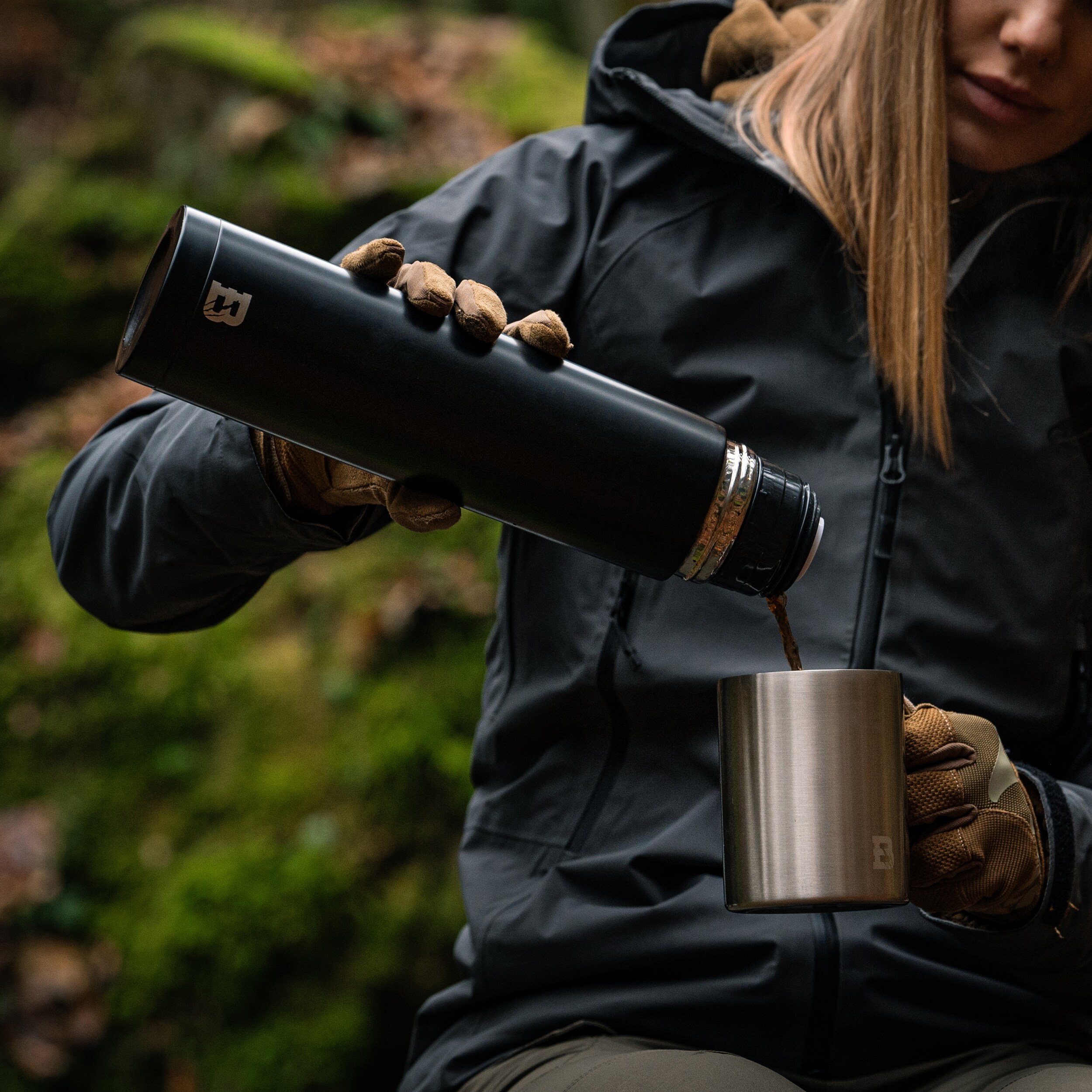 Thermos Liquid 1 L Badger Outdoor - Black