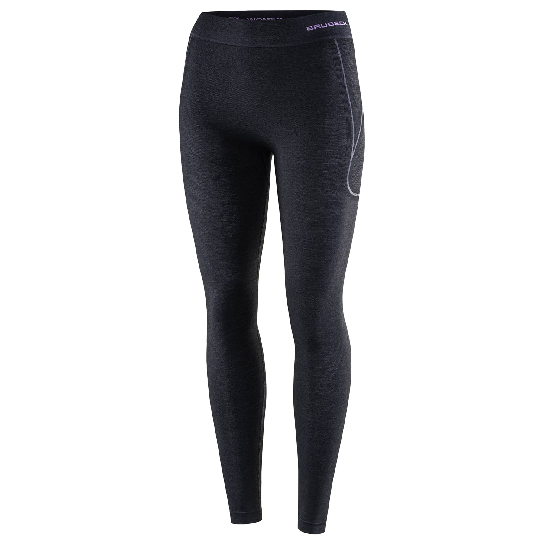 Leggings thermiques pour femmes Active Wool Brubeck  - Noir