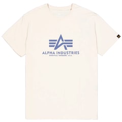 T-shirt Basic Alpha Industries  - Vintage White/Night Purple