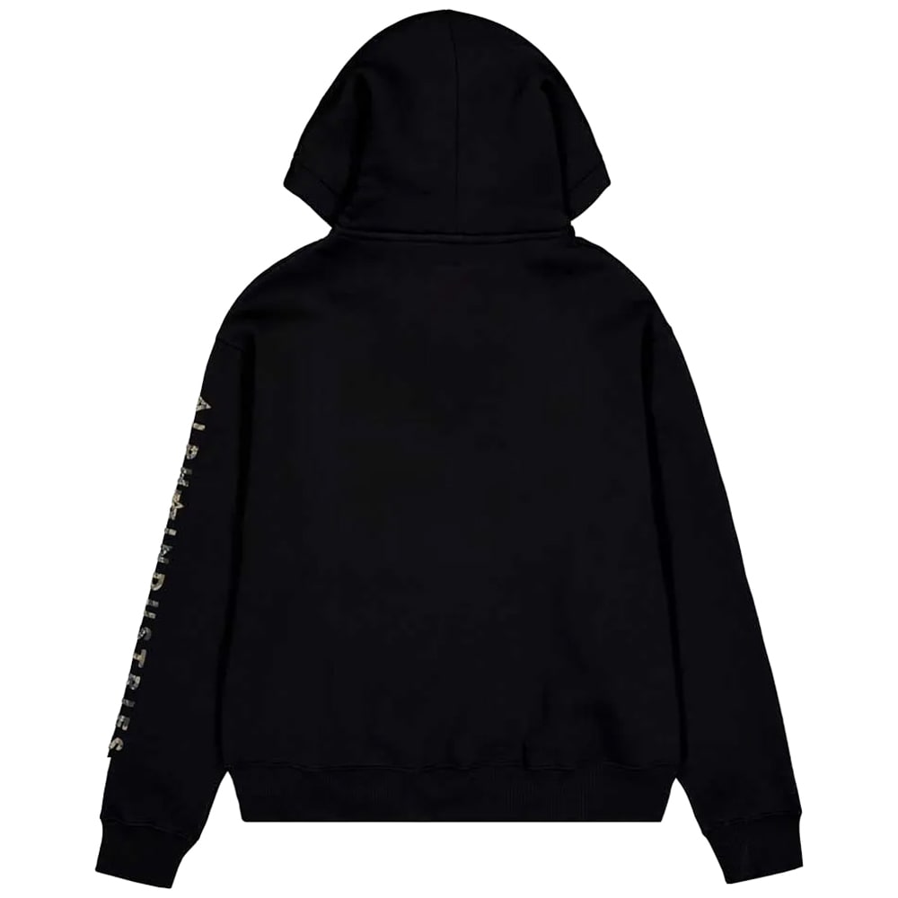 Sweatshirt Camo Sleeve Hoodie Alpha Industries - Black