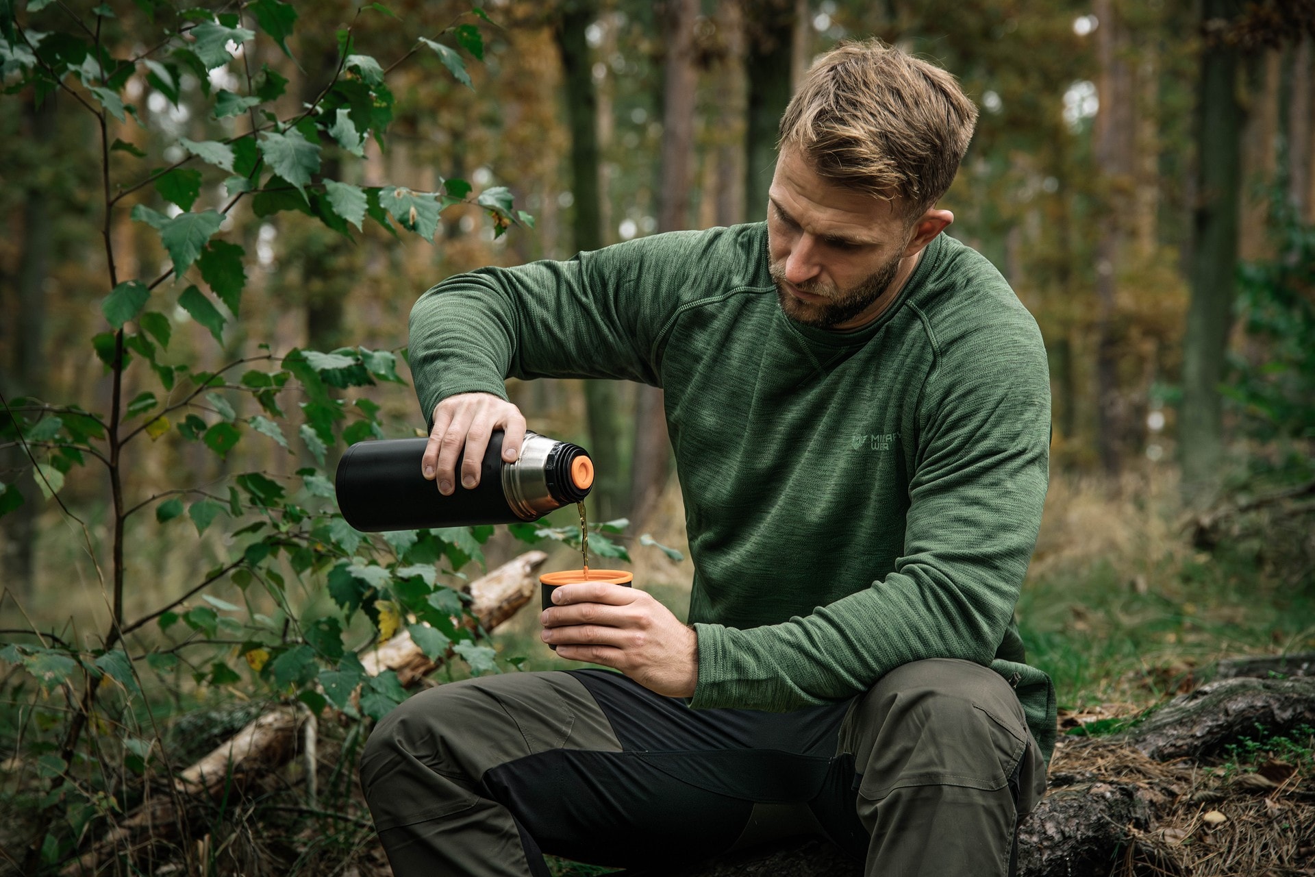 Sweat-shirt Ghost Layer Military Wear - Green