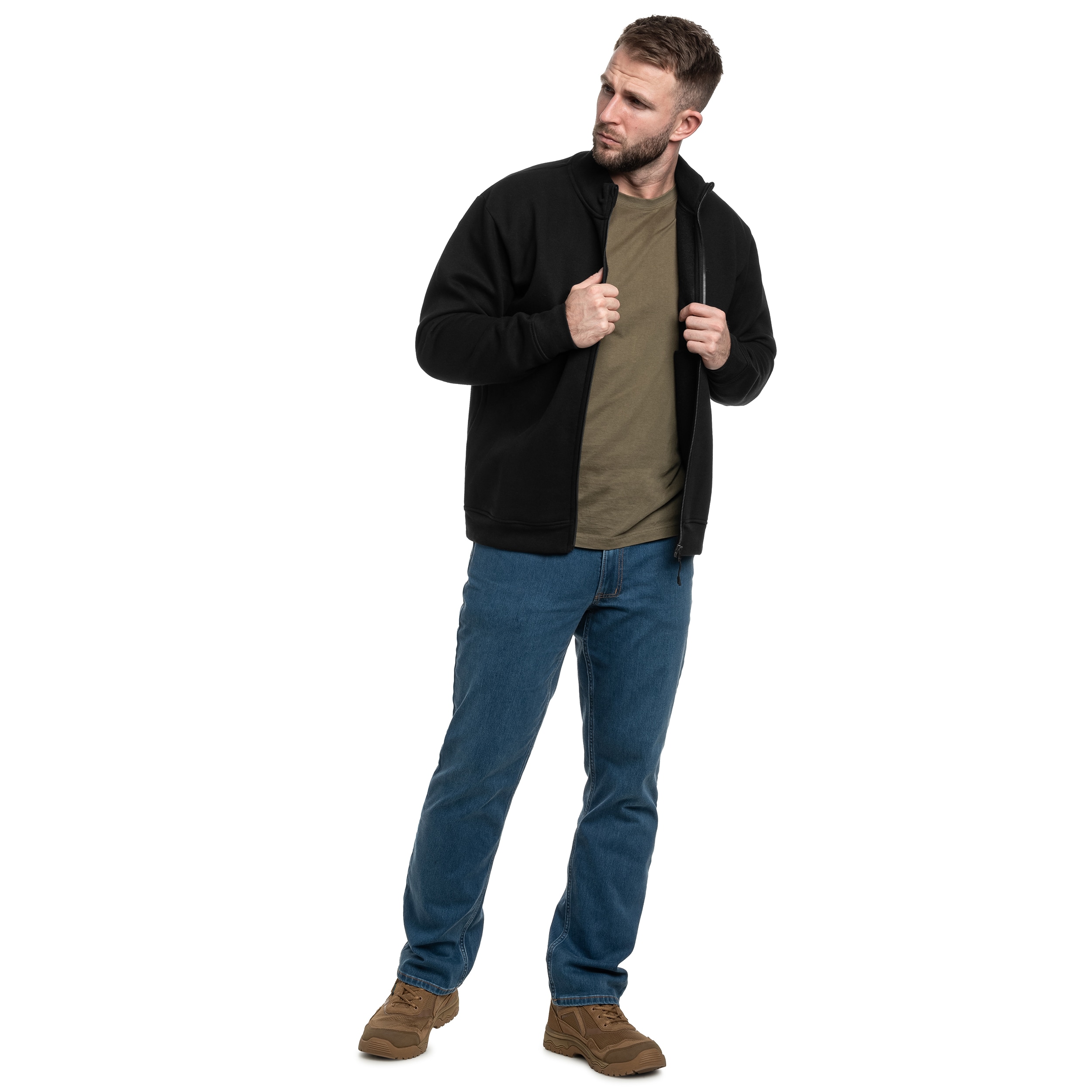 Sweatshirt Highneck Sweater Pentagon - Black