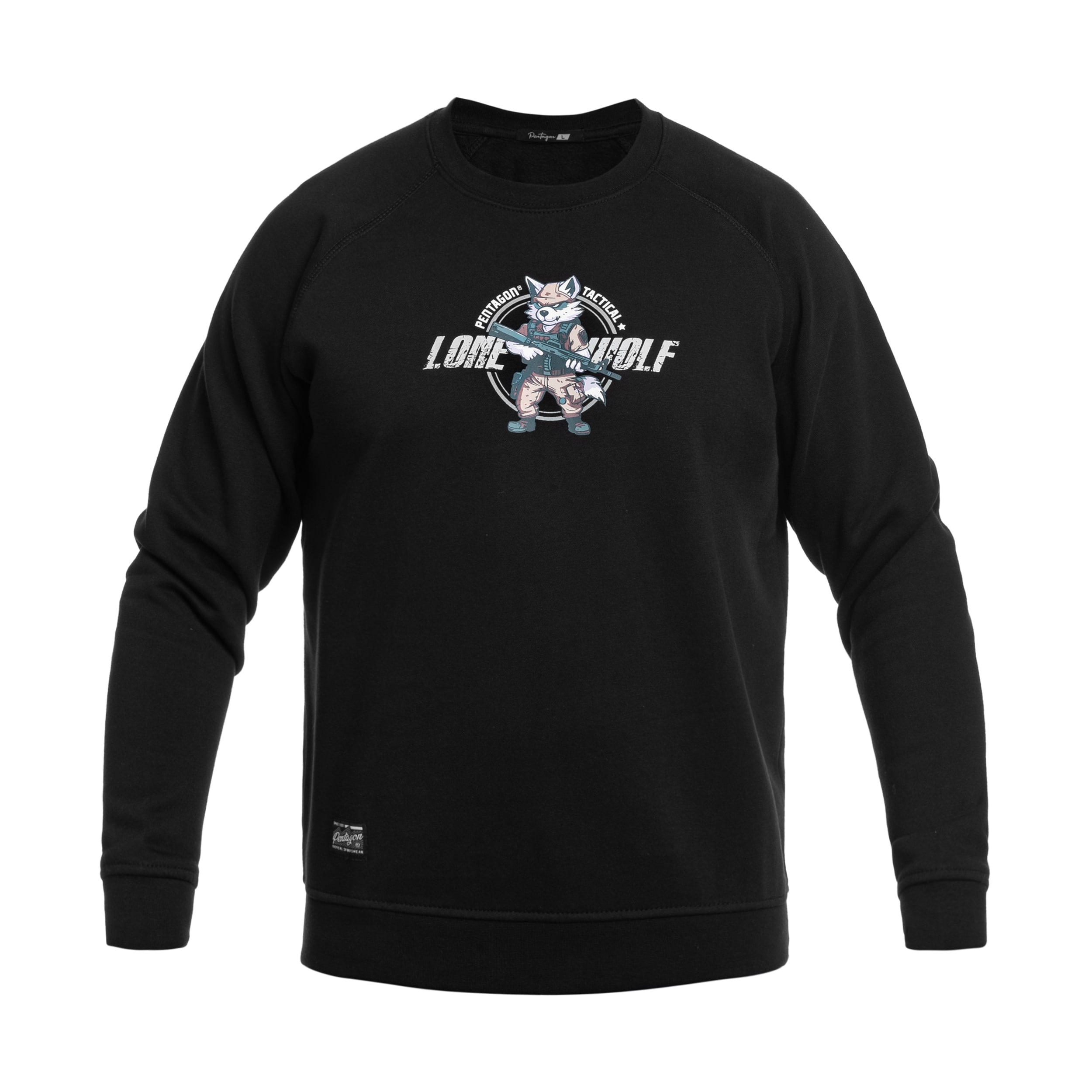 Sweatshirt Hawk Lone Wolf Pentagon - Black