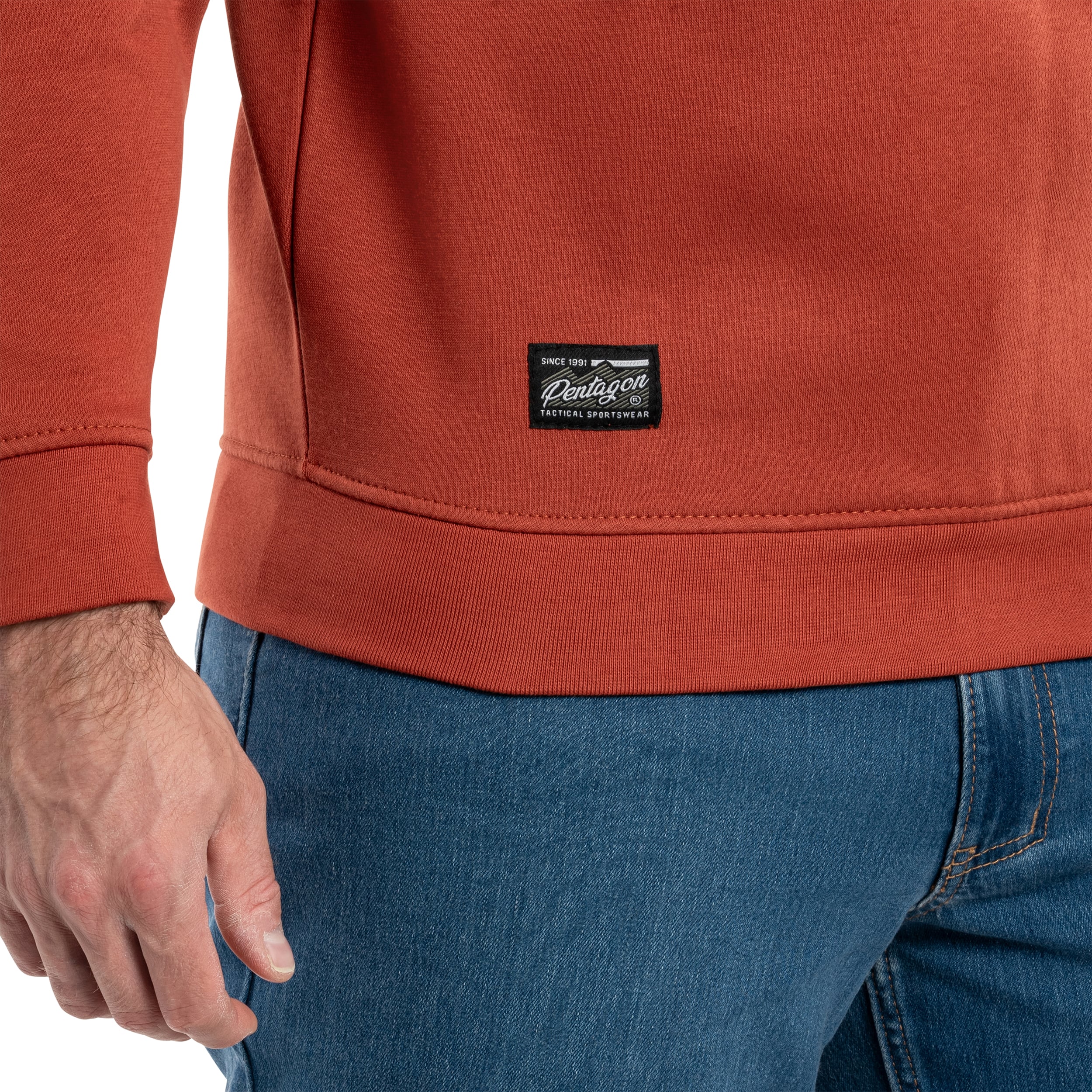 Sweatshirt Hawk Lone Wolf Pentagon - Maroon Red