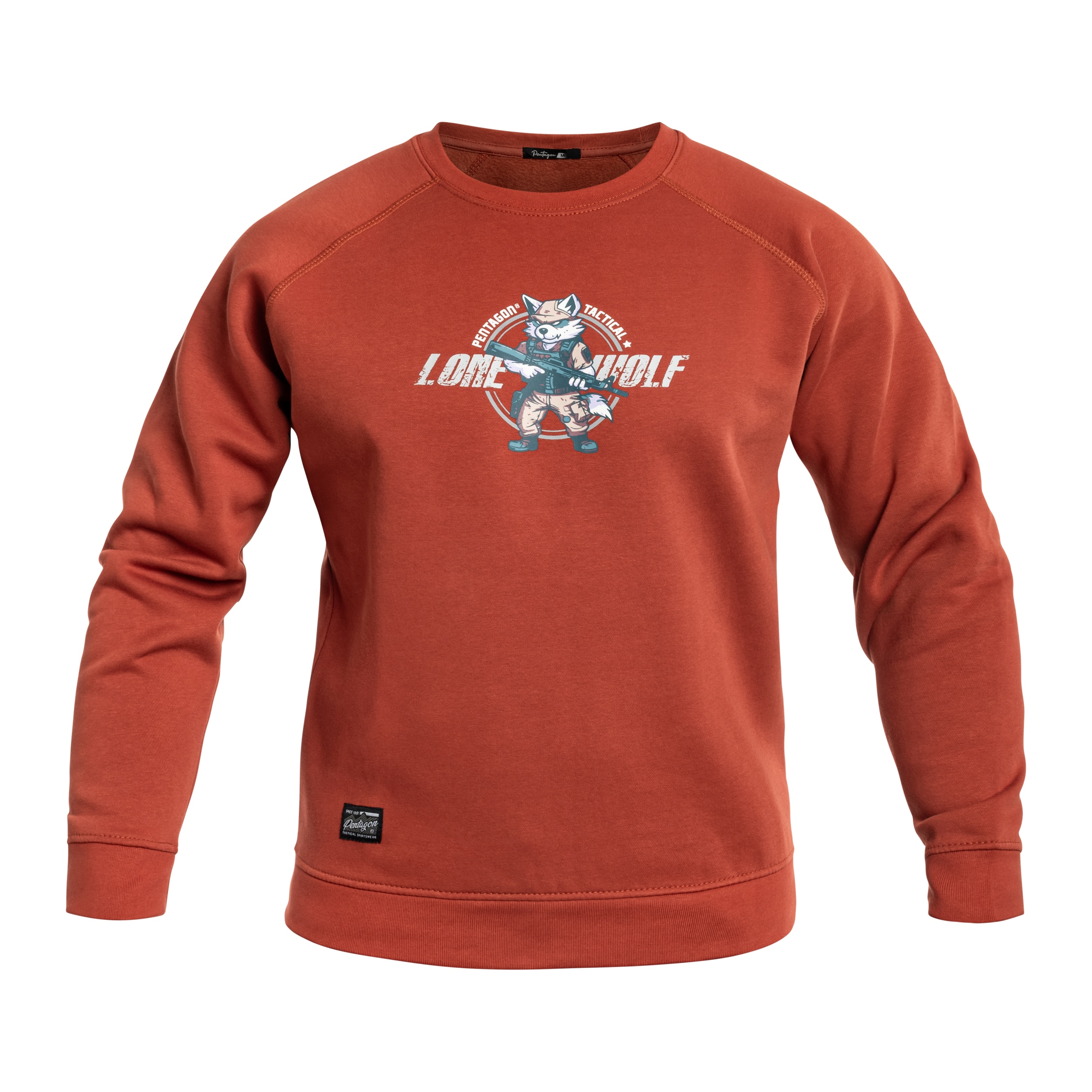 Sweatshirt Hawk Lone Wolf Pentagon - Maroon Red