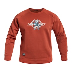 Sweatshirt Hawk Lone Wolf Pentagon - Maroon Red