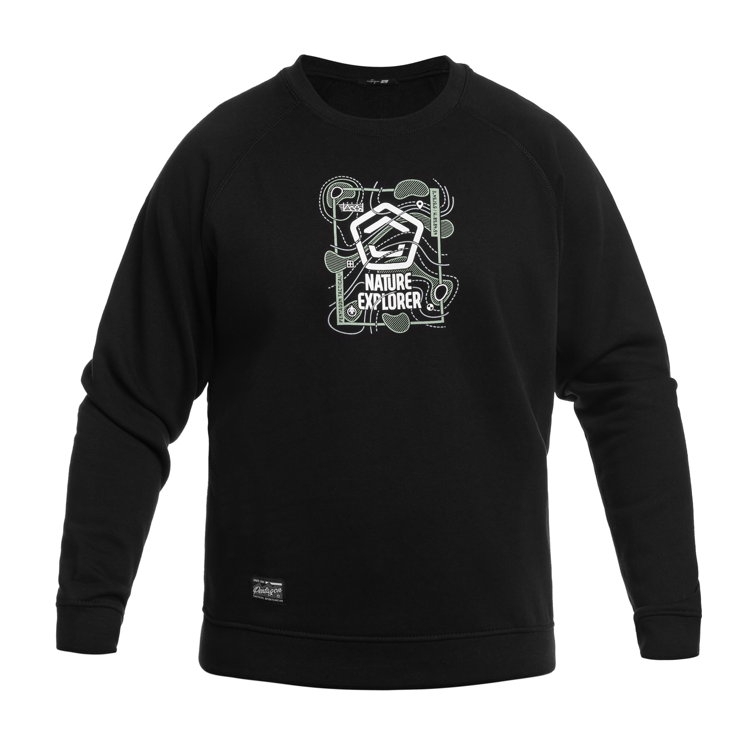 Sweatshirt Hawk Nature Explorer Pentagon - Black