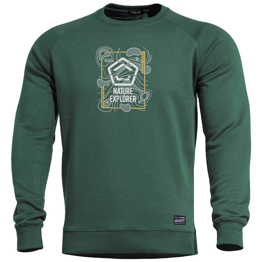 Sweatshirt Hawk Nature Explorer Pentagon - Springbok Green